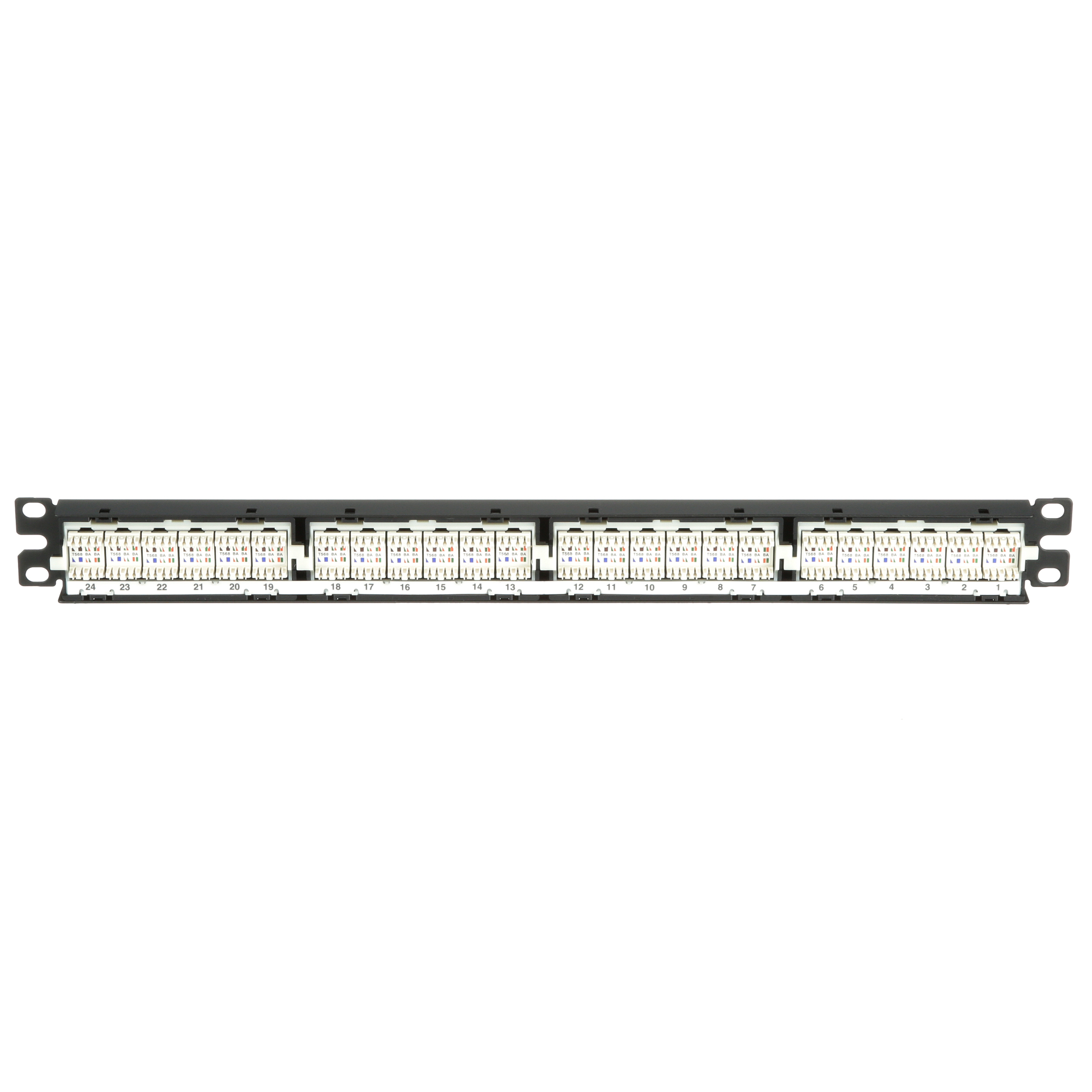 Keystone Cat 5e Darbeye Hazırlanmış Panel, Düz, 24 Port