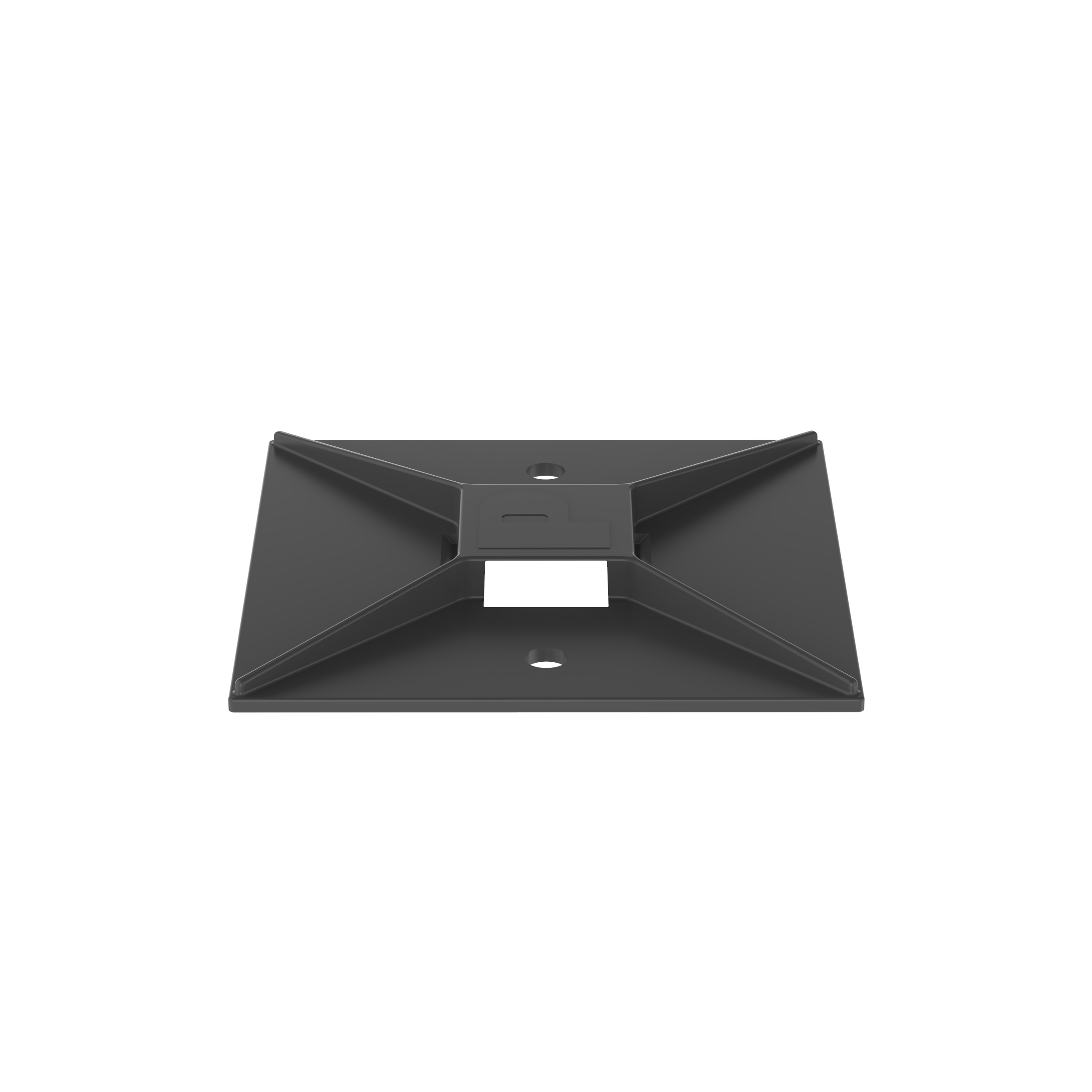 Kablo Bağı Montaj, Siyah, UV PA6.6, Akrilik Yapışkanlı, 38.1x38.1mm, 200'lü Paket
