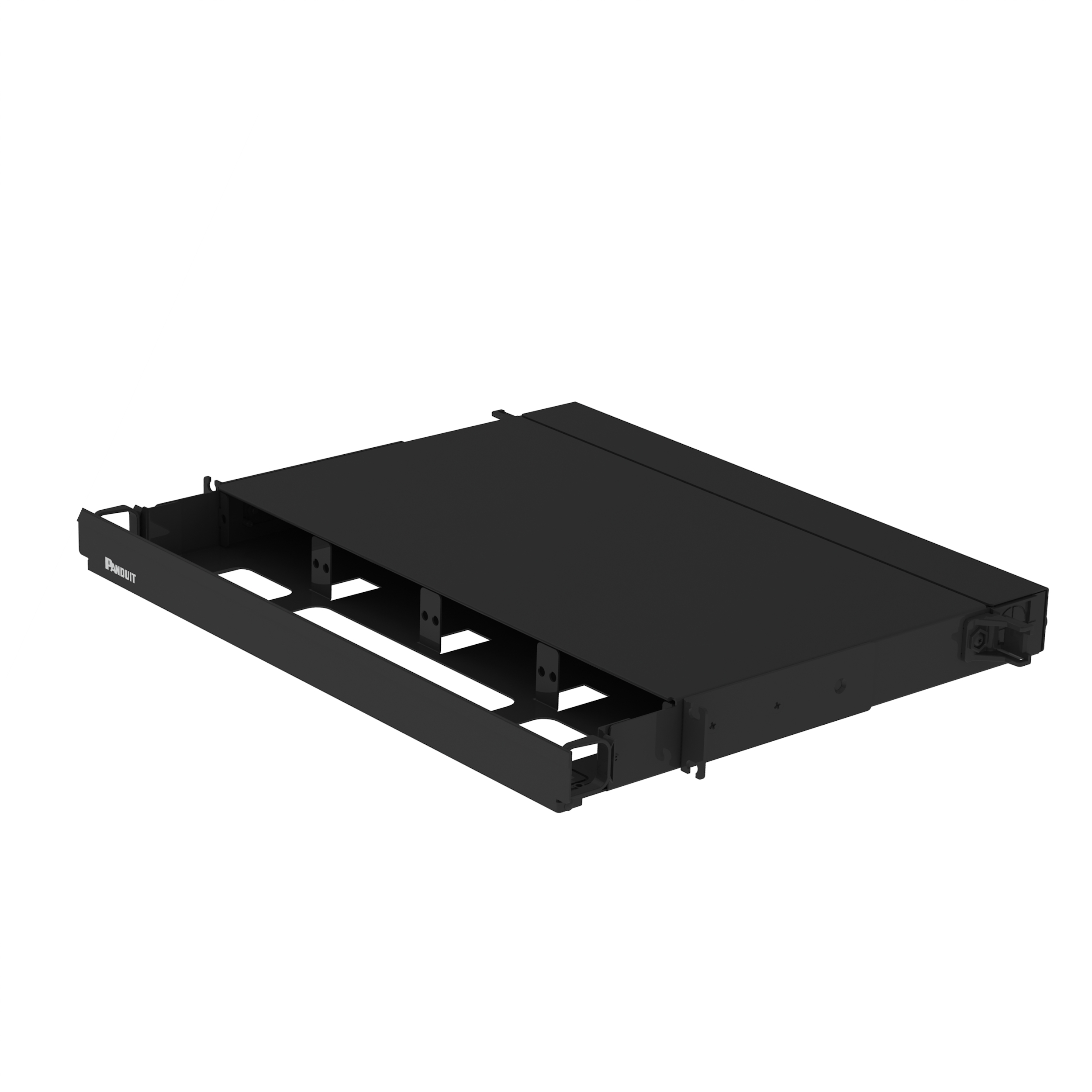 Opticom® Raf Montaj Kutusu, Siyah, 1 RU, 4 FAP/Kaset Yuvası