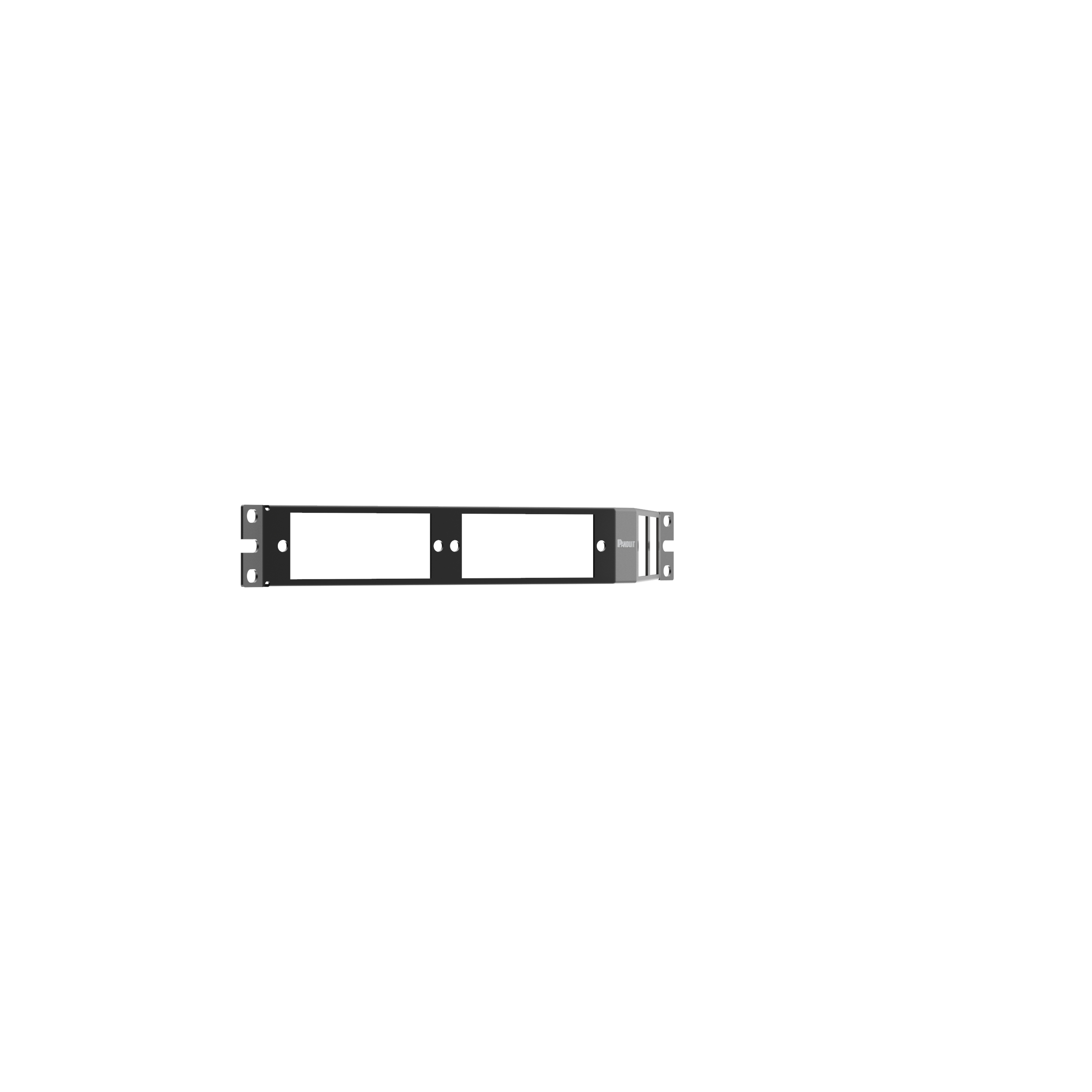 Opticom® Fiber Patch Panel, Dik Açılı, Siyah, 1 RU