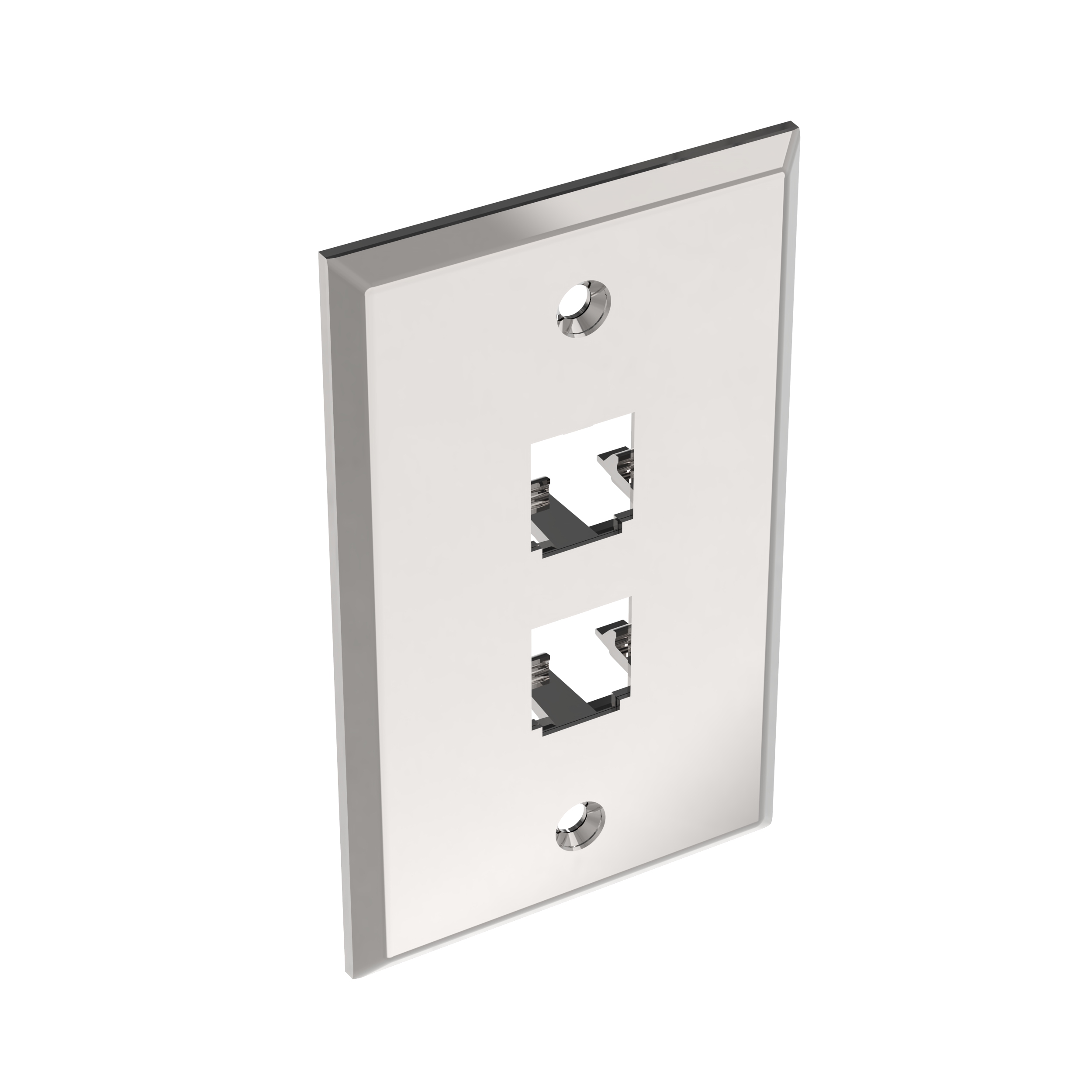 Mini-Com® Paslanmaz Çelik Ön Panel, 2 Port