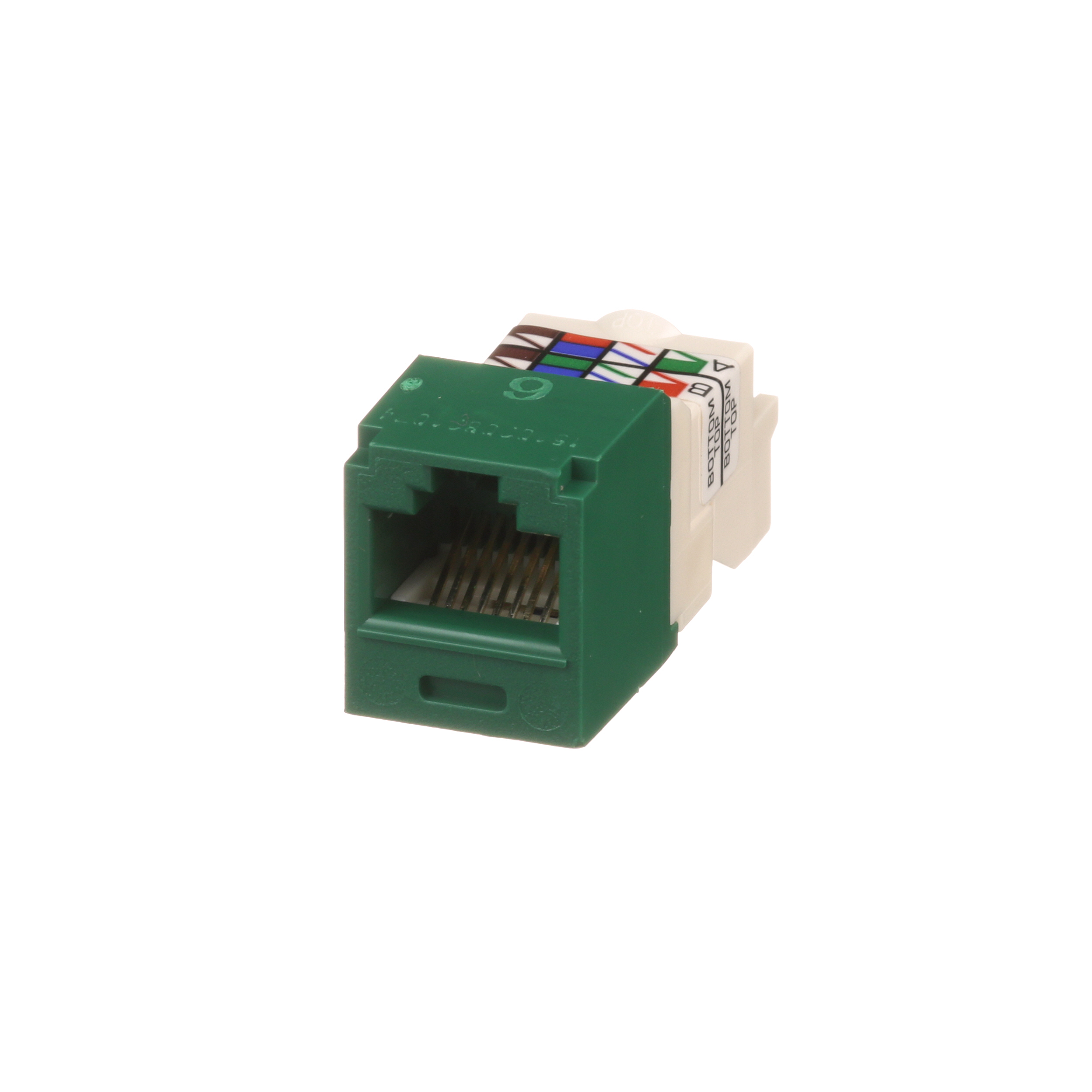Twisted Pair (Bükülü Çift) RJ45 Cat 6 TP-Style Jack Modülü, Yeşil