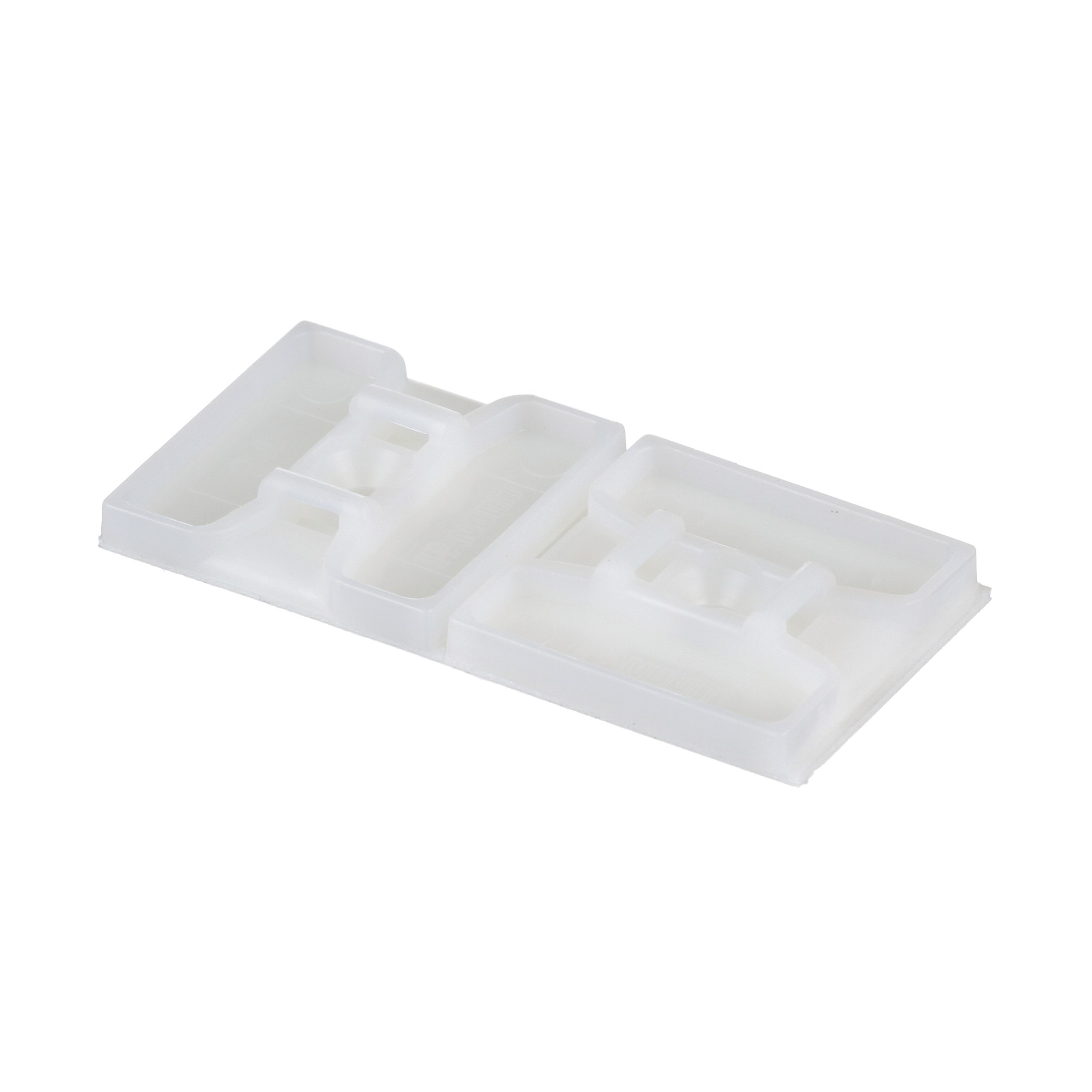 Cable Tie Mount, Natural, PA 6.6, Rubber Adh., 28.7x28.7mm, PK100