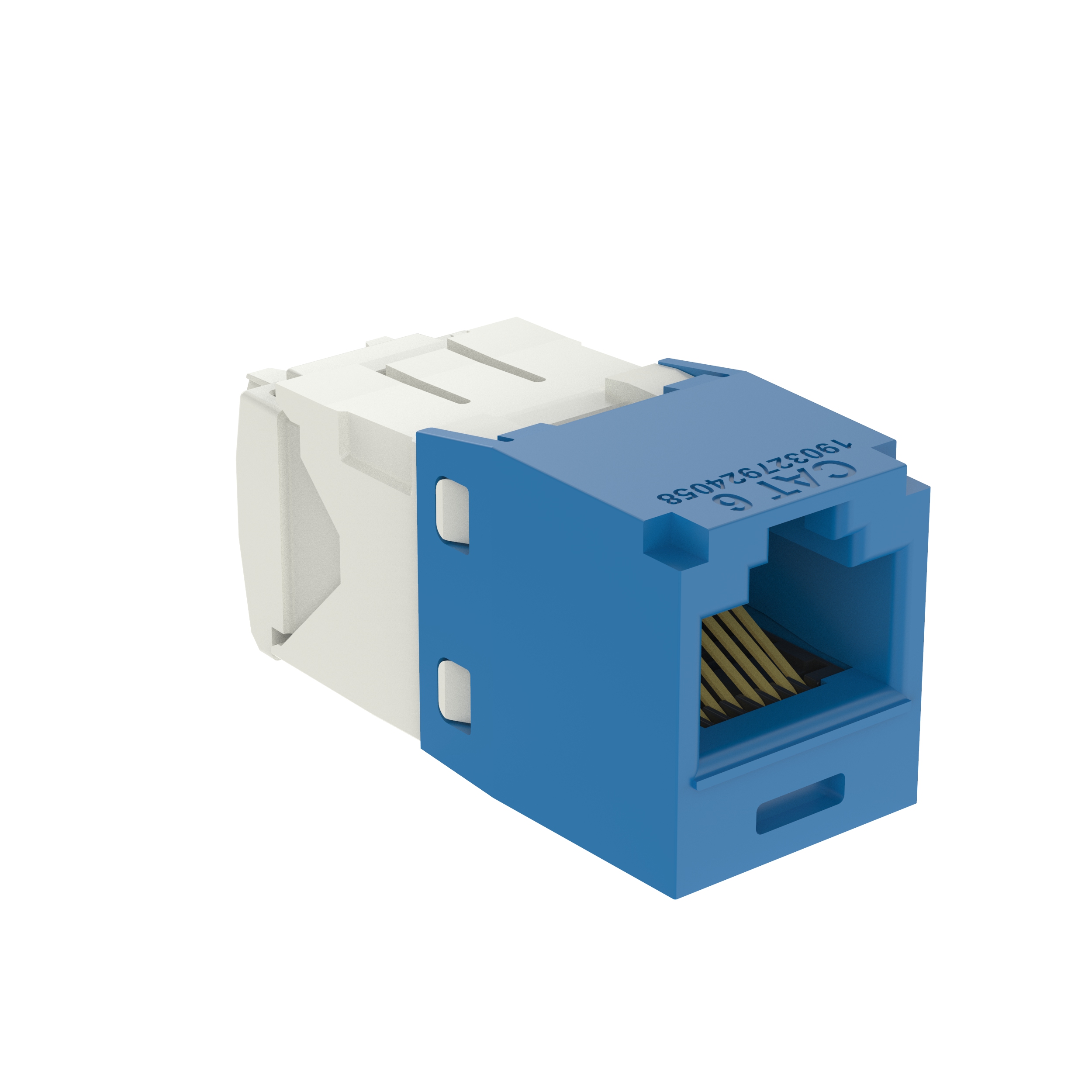 Mini-Com® UTP RJ45 Cat 6 TG Jack Module, Blue