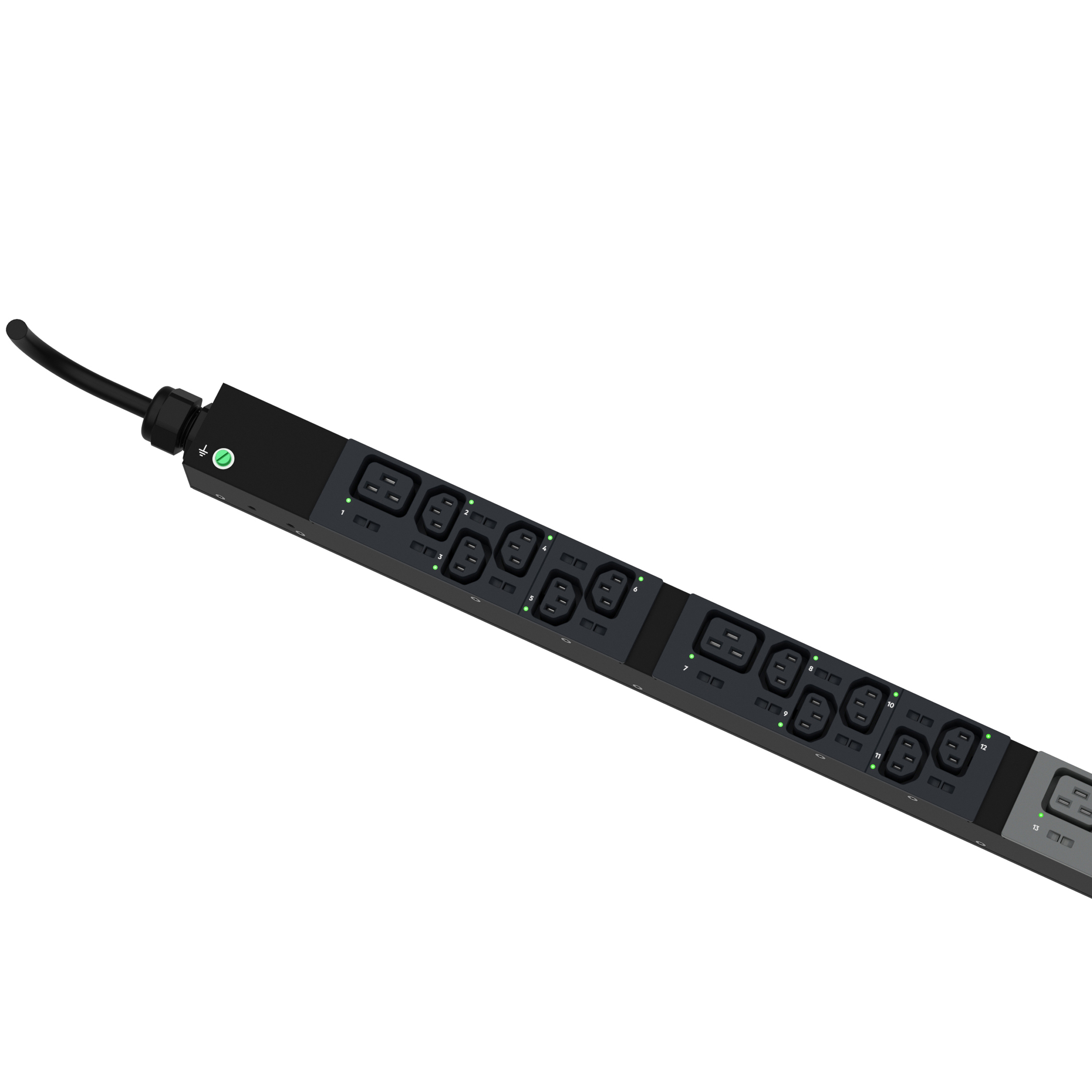 MS Güç Dağıtım Birimi, 16AMP, 400V, (30)C13, (6)C19, IEC 60309 3P+N+E 6h 16A (IP44)