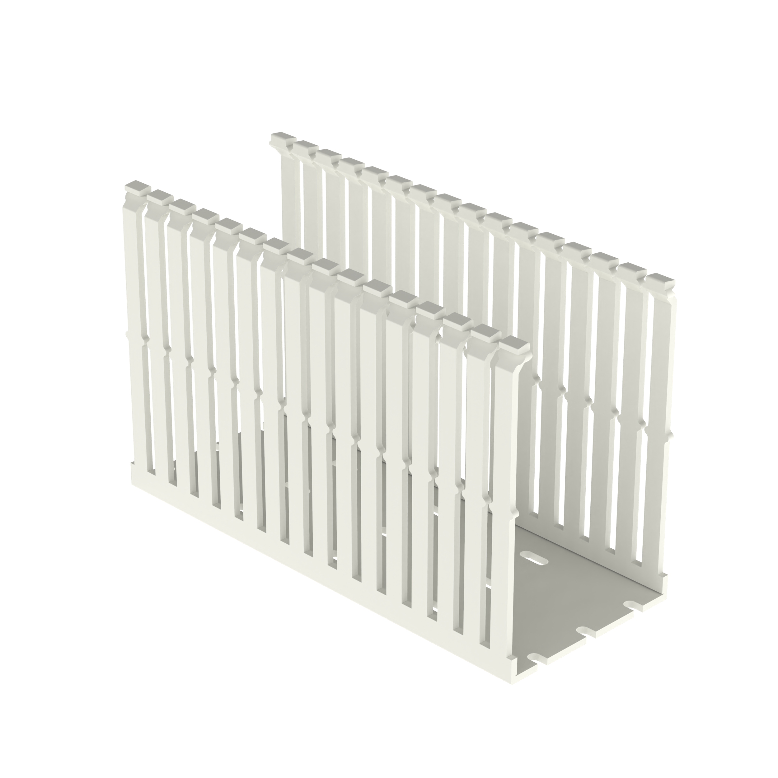 Dar Oluklu Kablo Kanalı, PVC, 3 İnç x 5 İnç x 6 Feet, Beyaz