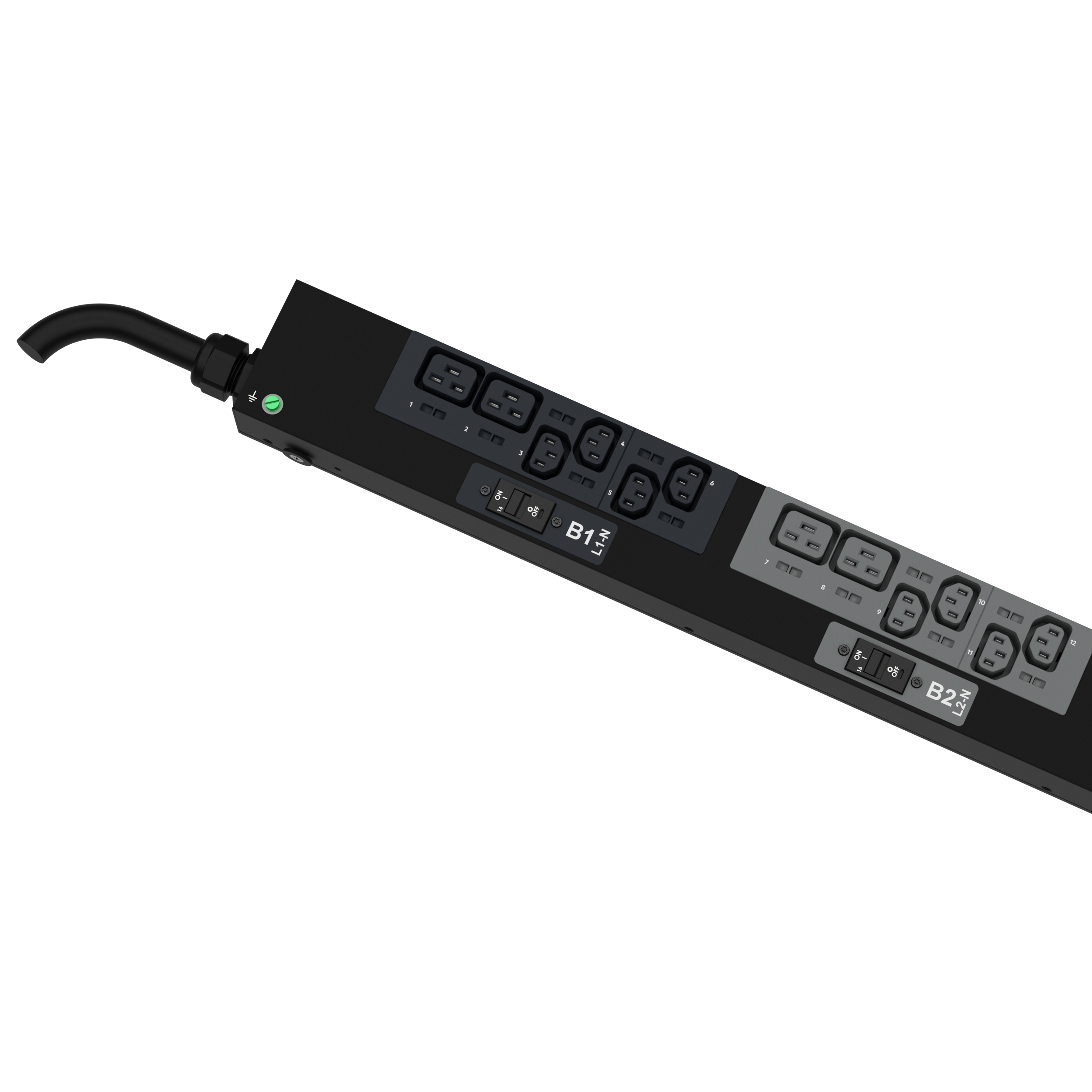 G6 MPO PDU, 32AMP, (24)C13, (12)C19, IEC 60309 3P+N+E 6h