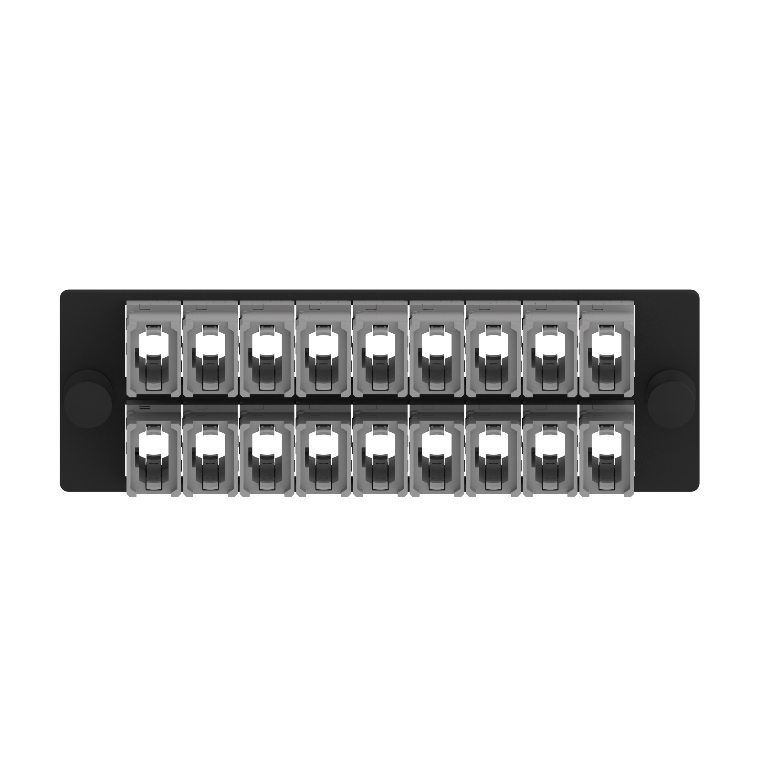 Opticom® FAP, 18 Anahtar-Yukarı/Anahtar-Yukarı MPO'lar, Tip B, Antrasit Gri, Yatay