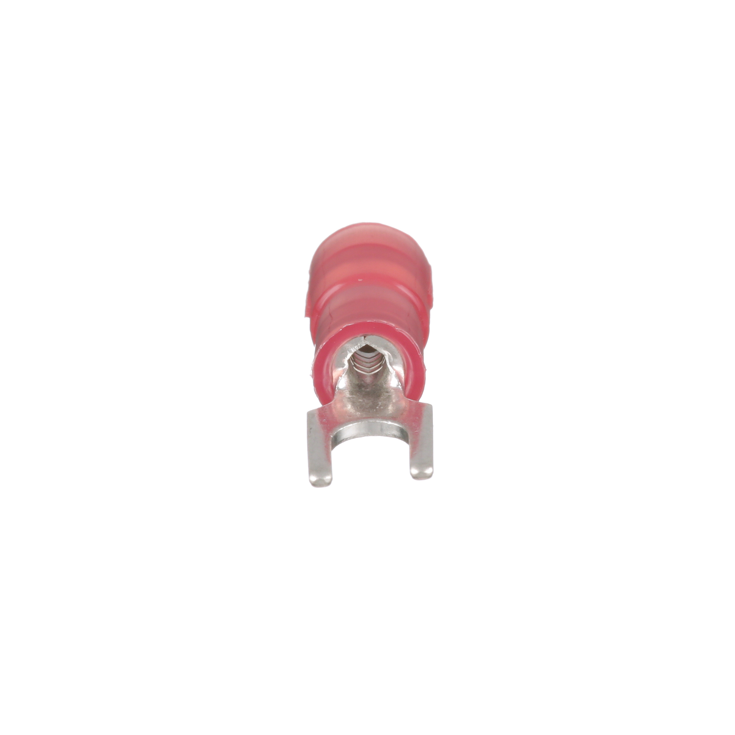 Çatal Terminal, Kırmızı, Naylon, 3.2mm Çap, 0.5-1mm² Kablo, 100'lü Paket