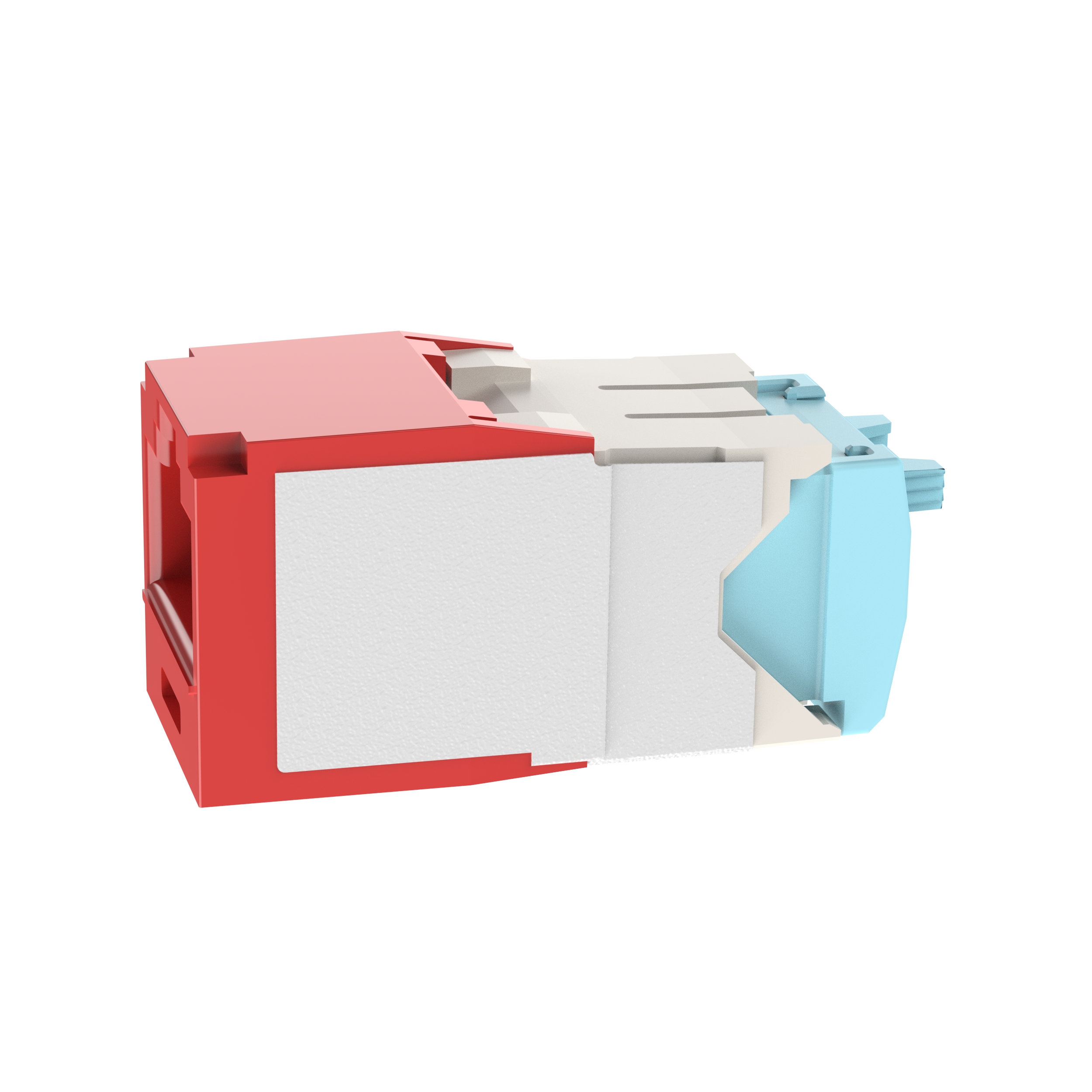 UTP RJ45 Cat 6A 28/30 AWG Dişi Bağlantı Modülü, Kırmızı