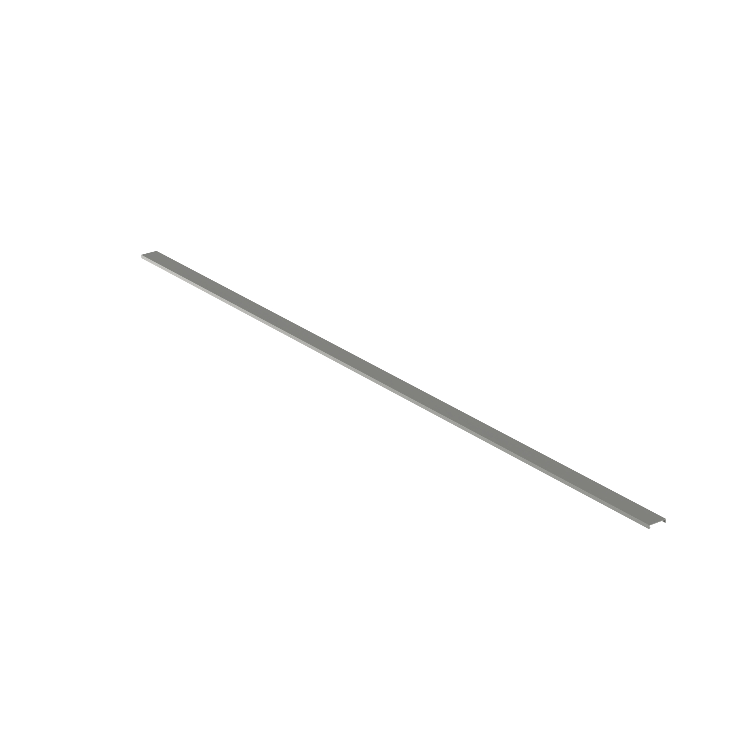 Düz Kanal Kapağı film ile, Açık Gri, PVC, 8.9x44.5mm