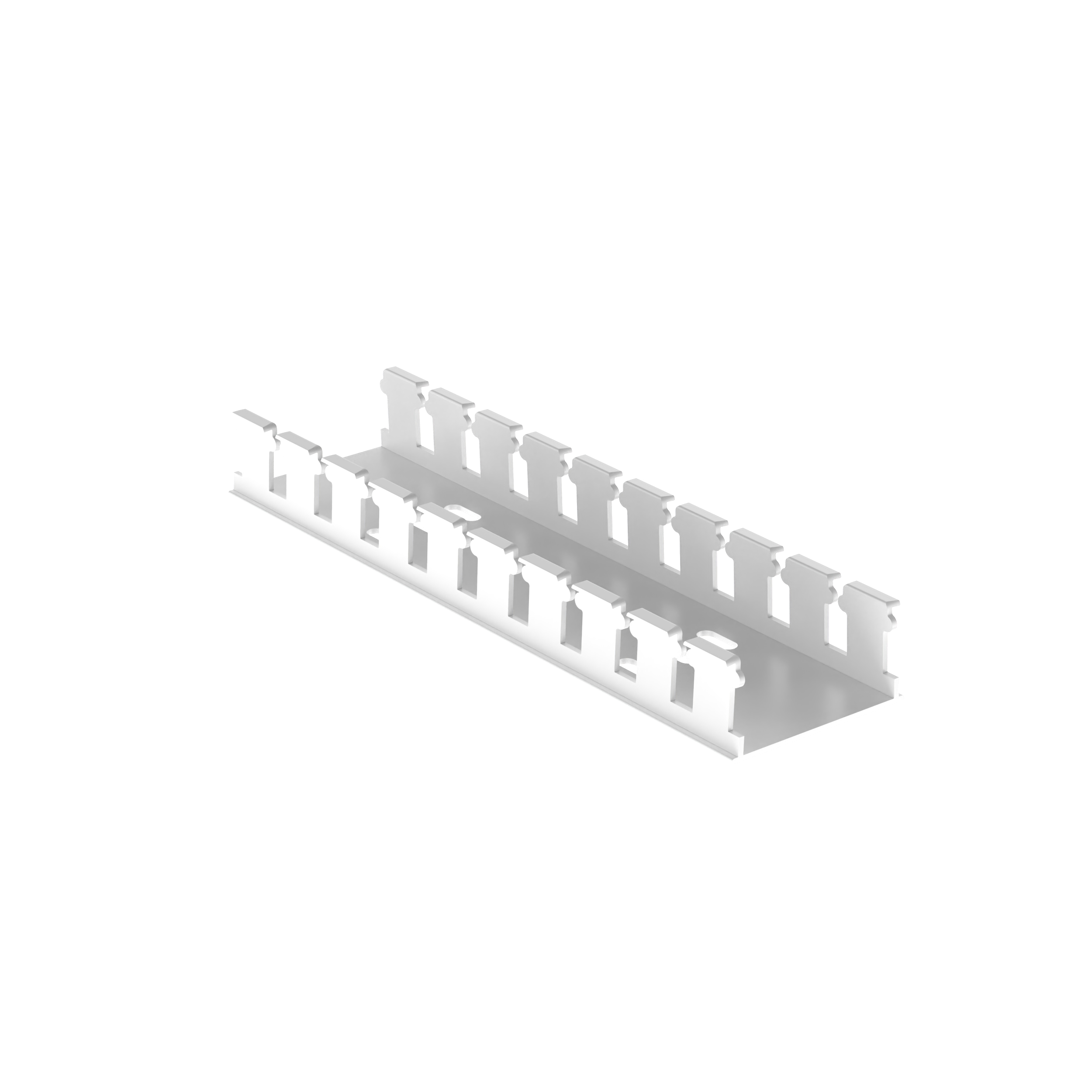 Geniş Yuvalı Kablo Kanalı, Beyaz, Halojen İçermeyen PPO, 54.4x27.4mm, 6'lı Paket