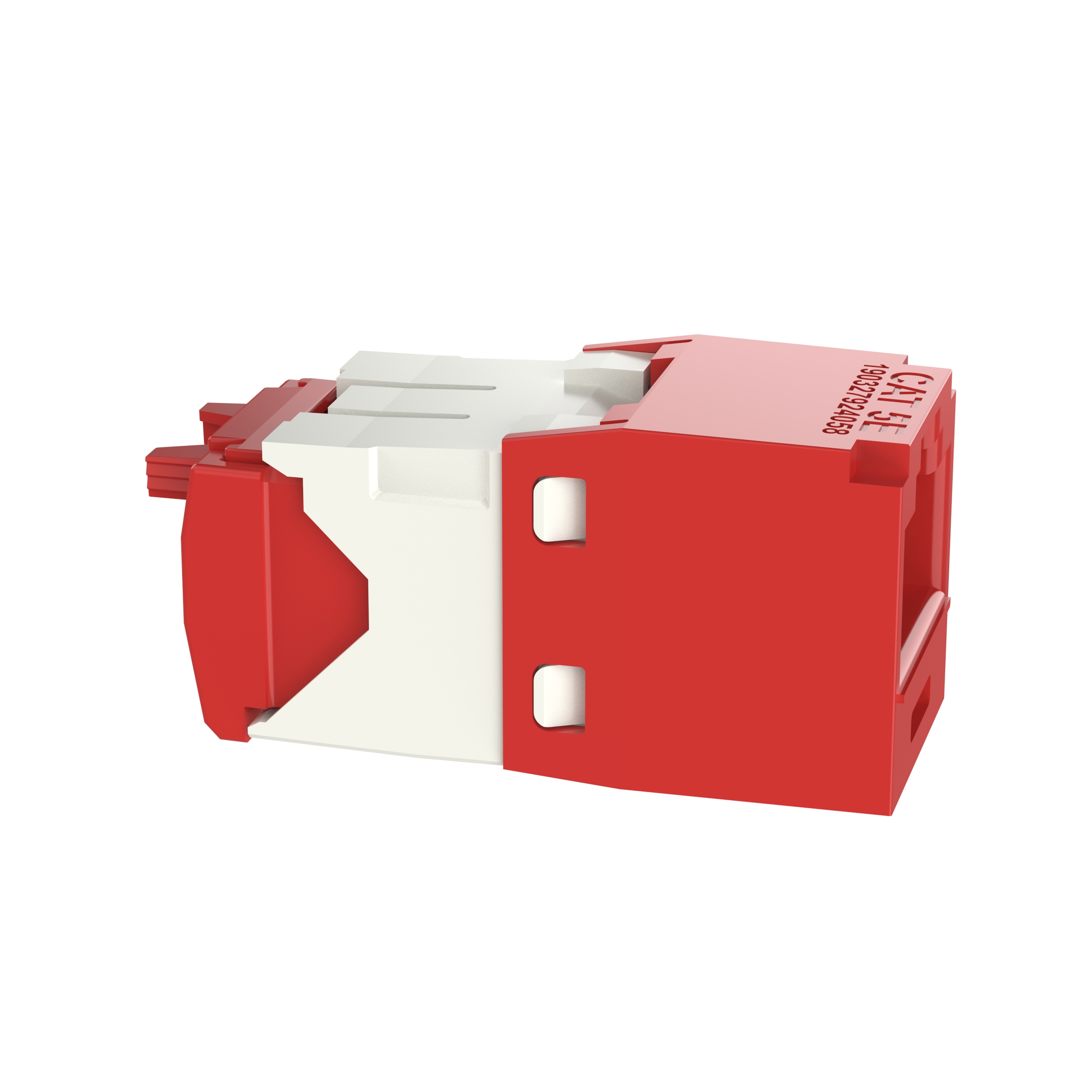 UTP RJ45 Cat 5e TG Jack Module, Red