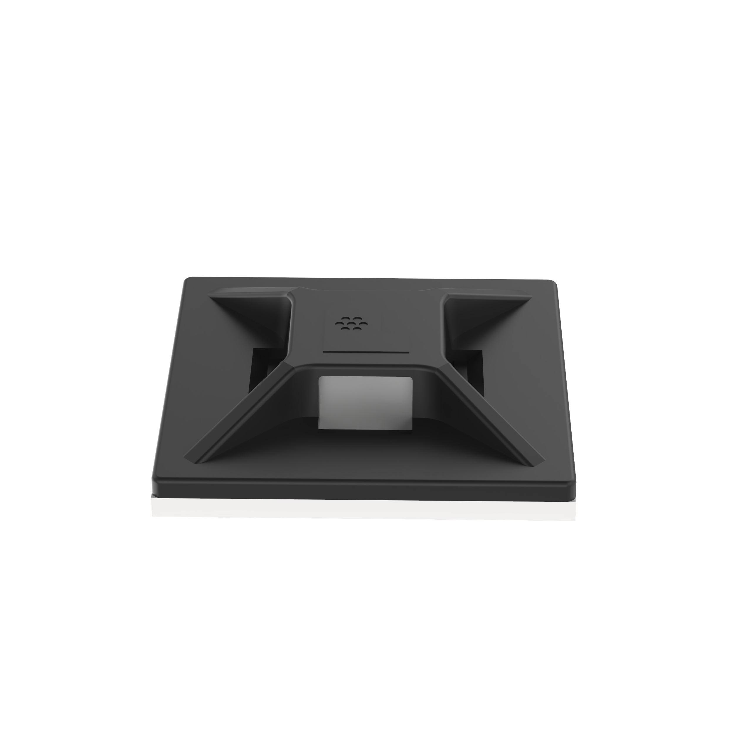 Kablo Bağı Montajı, Siyah, ABS, Kauçuk Yapışkanlı, 19.1x19.1mm, 100'lü Paket