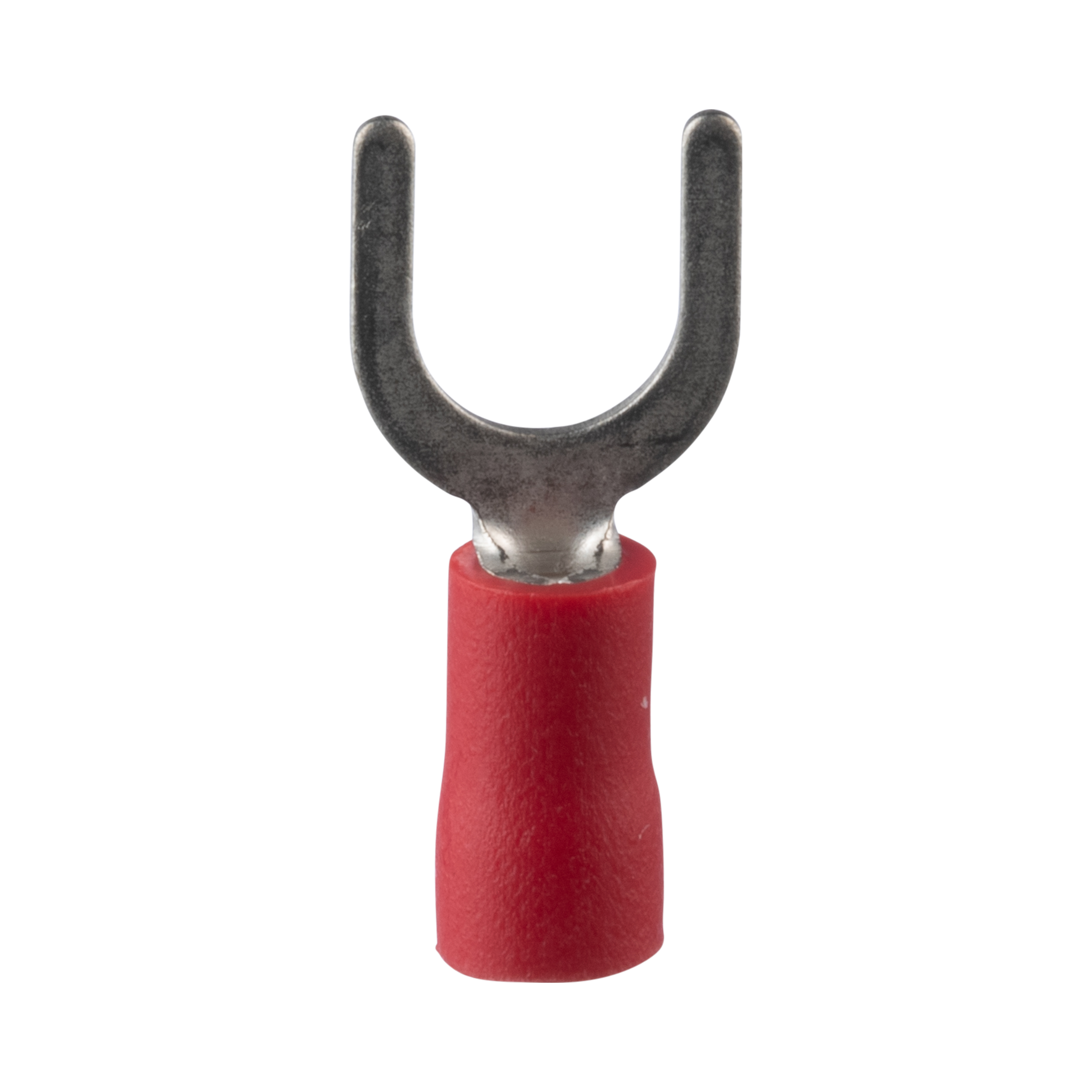 Gevşek Parça Çatalları, Kırmızı, Vinil, 6.4mm Gövde, 1.5mm², 25'li Paket