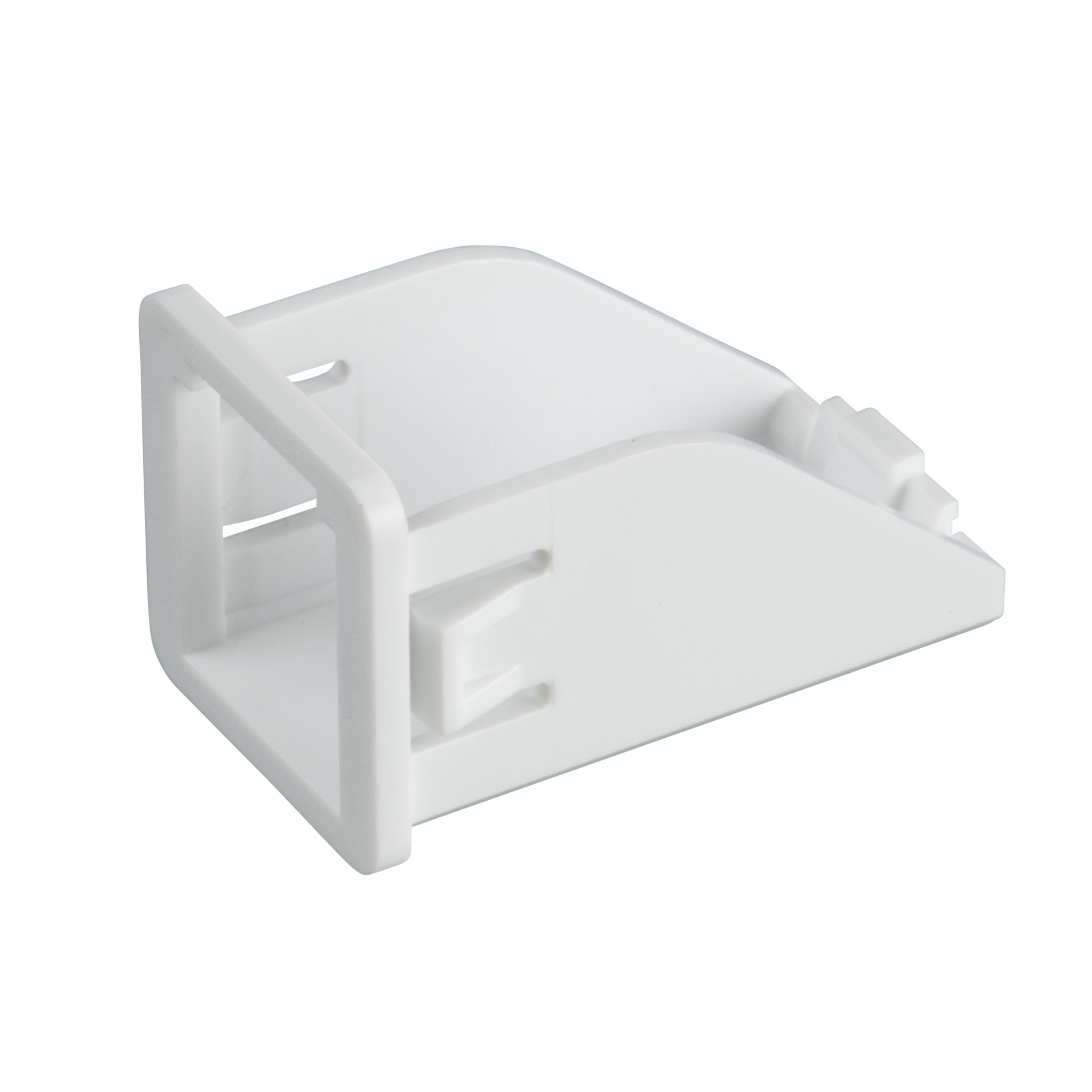 Adapter, Flat, 21mm x 21mm, 1 port, White