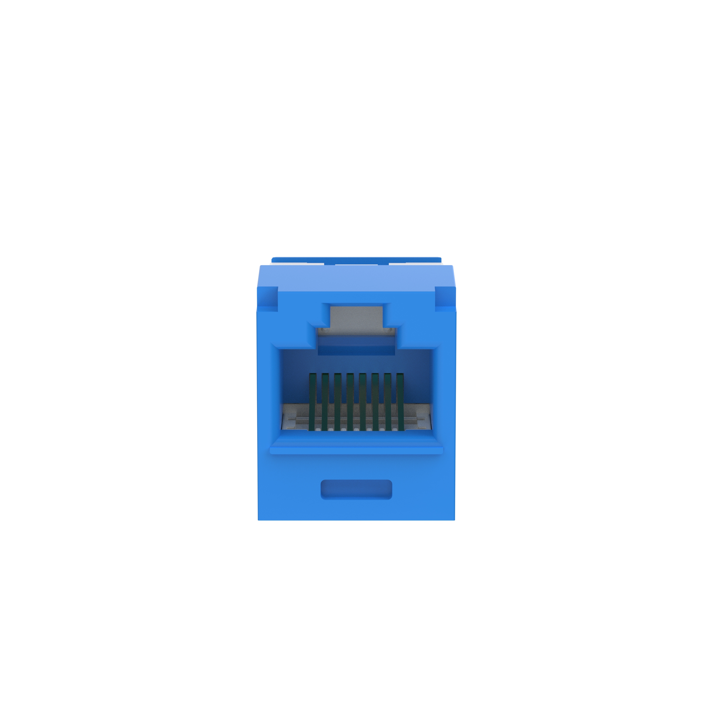 Twisted Pair RJ45 Cat 6A Yukarı/Aşağı TG Jak Modülü, Mavi