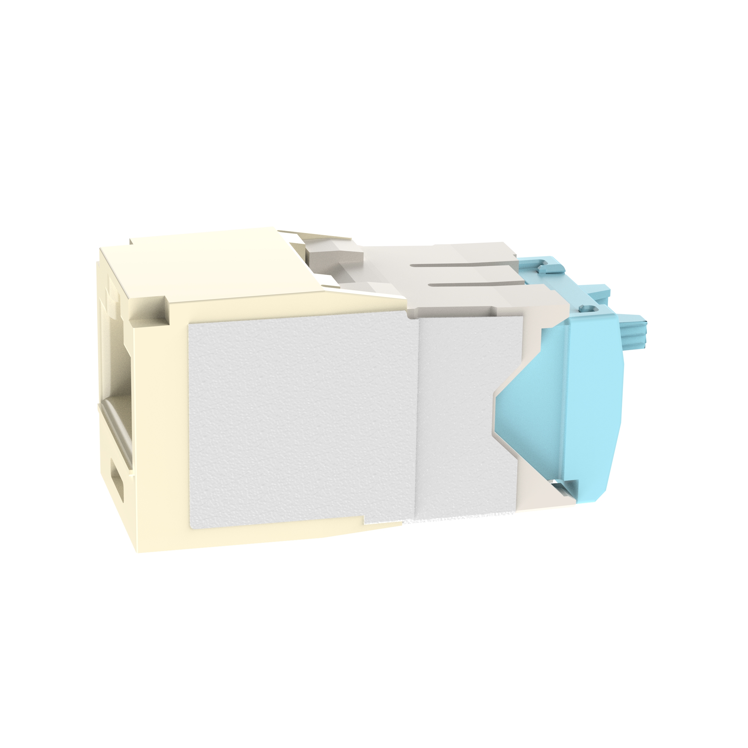 Çift Bükümlü Kablo RJ45 Cat 6A 28/30 AWG Bağlantı Modülü, Elektrik Fildişi