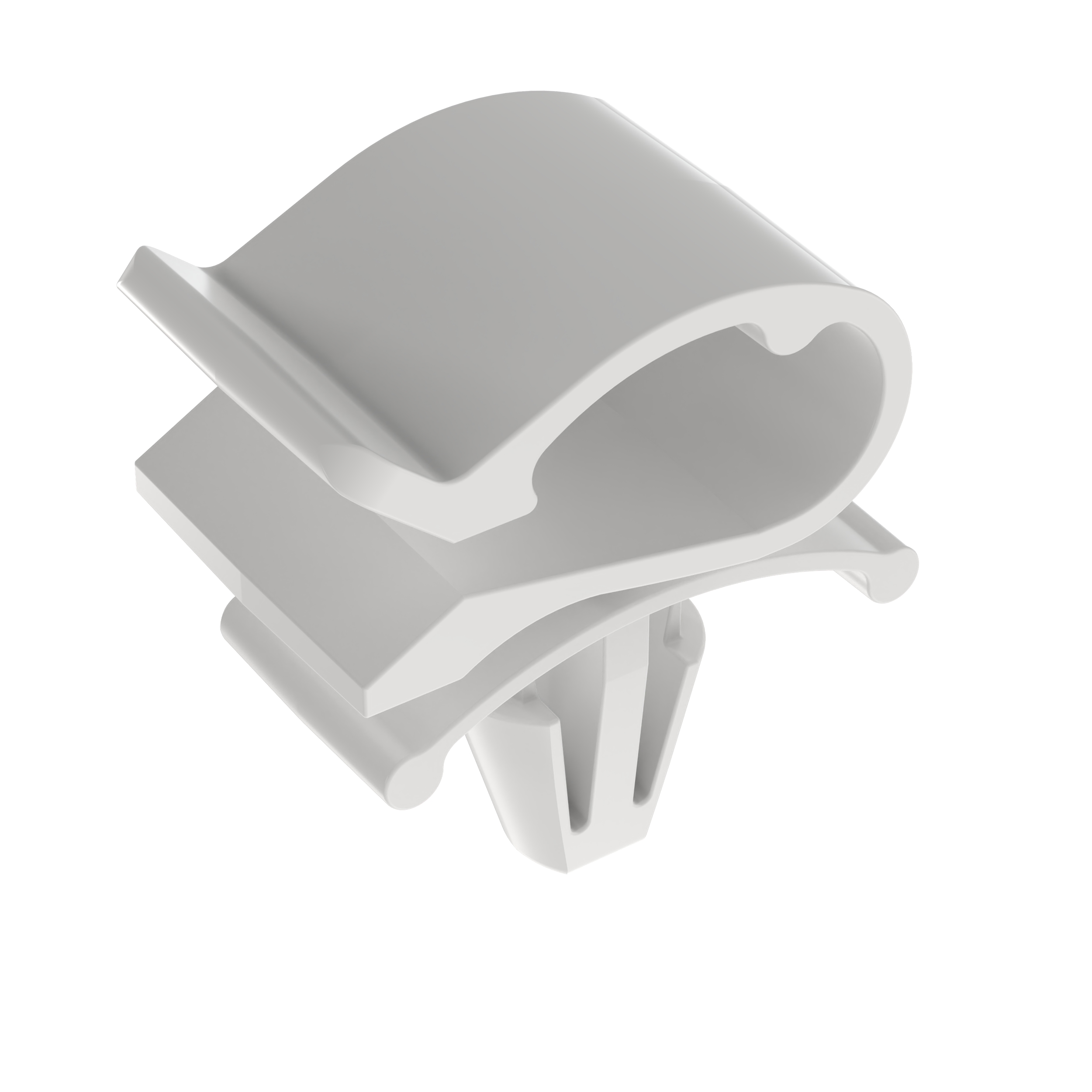 Wire Clip, Natural, PA 6.6, Push Barb, 12.7x12.4mm, PK1000