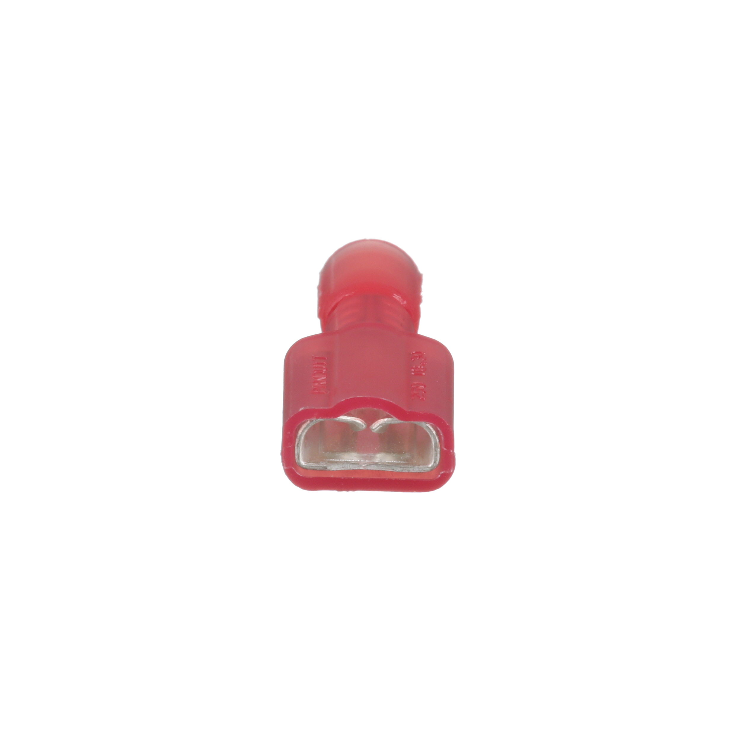 Kesici Terminal, Kırmızı, Naylon, 0.5-1mm² Kablo, 6.3 x 0.8 mm Levha, 100'lü Paket