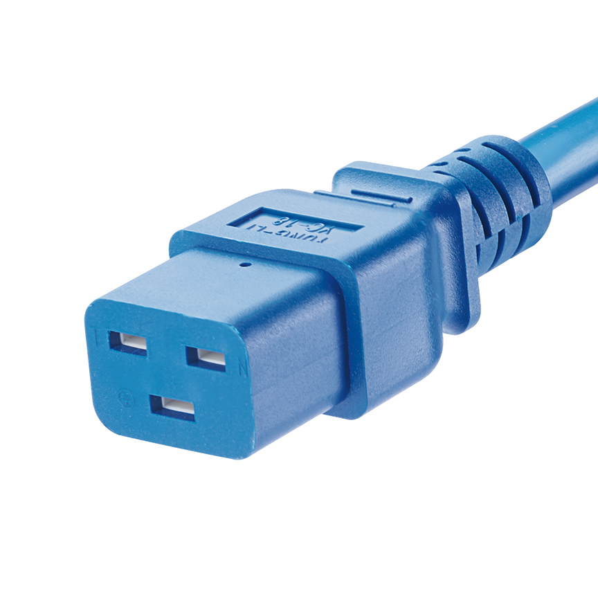 Power Cord, IEC C20 to IEC C19, 6 feet (1.8m), Blue