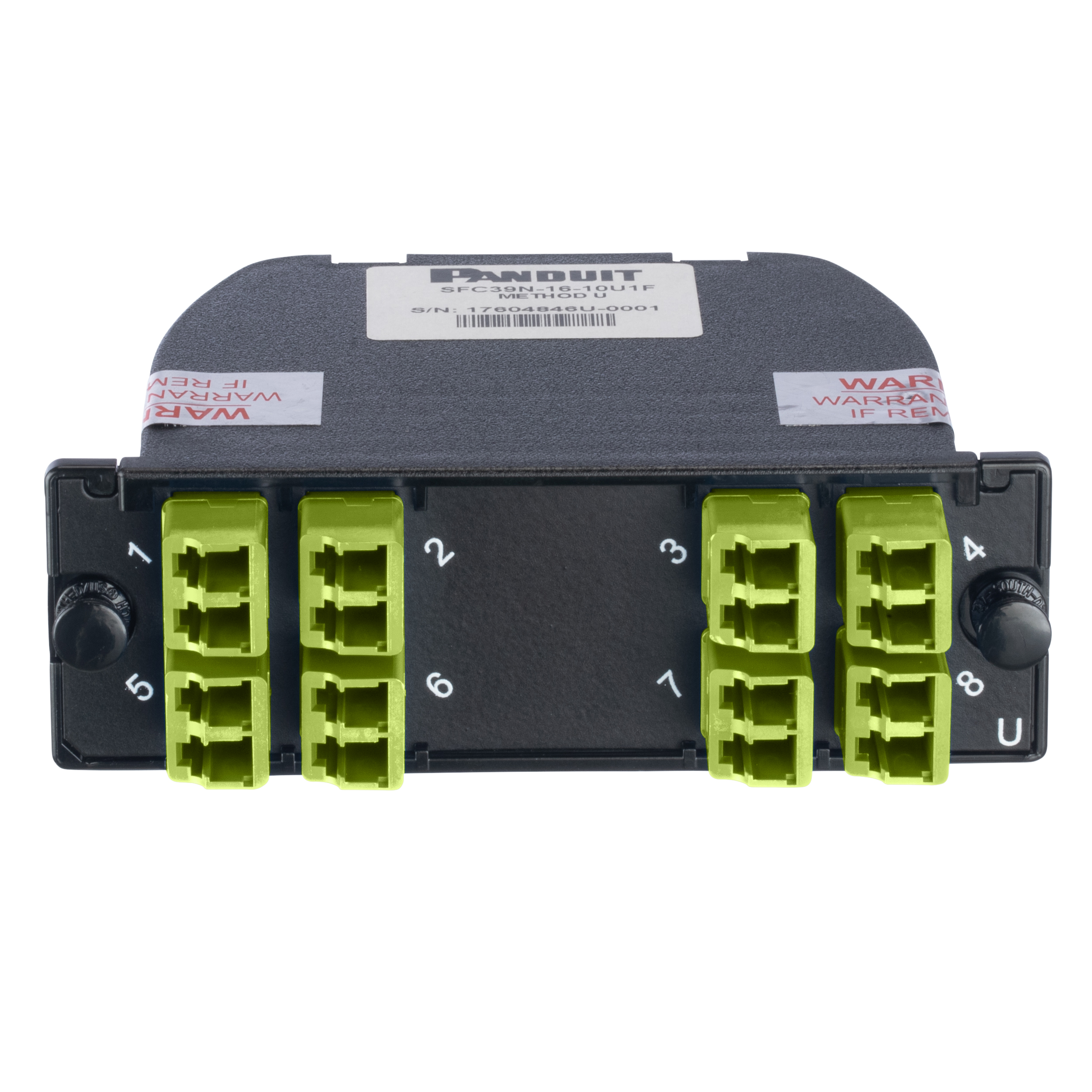 Opticom Kaset, OM5 Çok Modlu Fiber, Ön Bağlantı için Çift LC, Su Mavi Adaptörler, Arka Adaptör MTO-16, Optimize Edilmiş IL, Evrensel Çift Ters Polarite