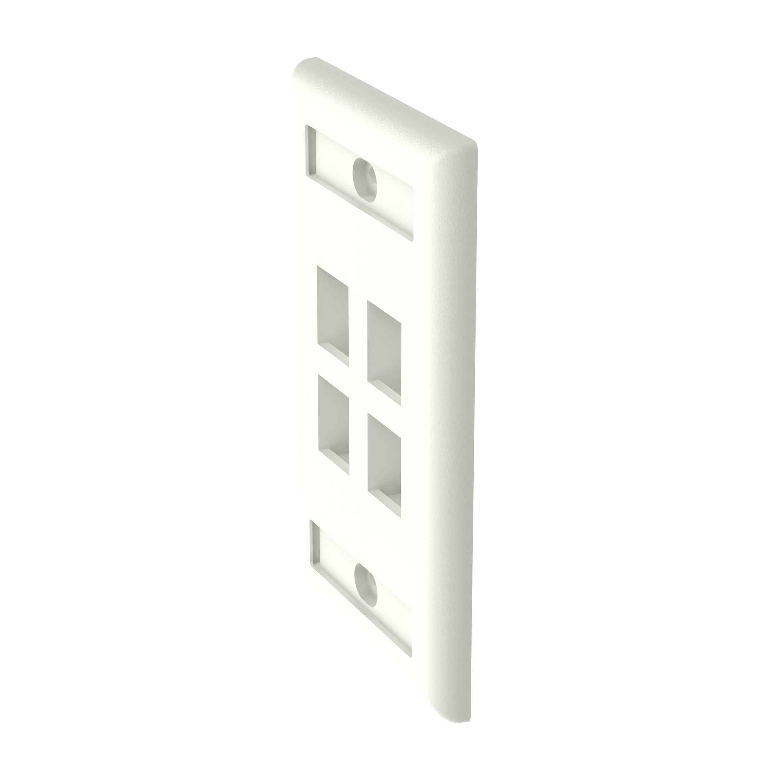 NetKey® Yüz Levhası, Etiket Yuvası, 4 Port, Açık Beyaz