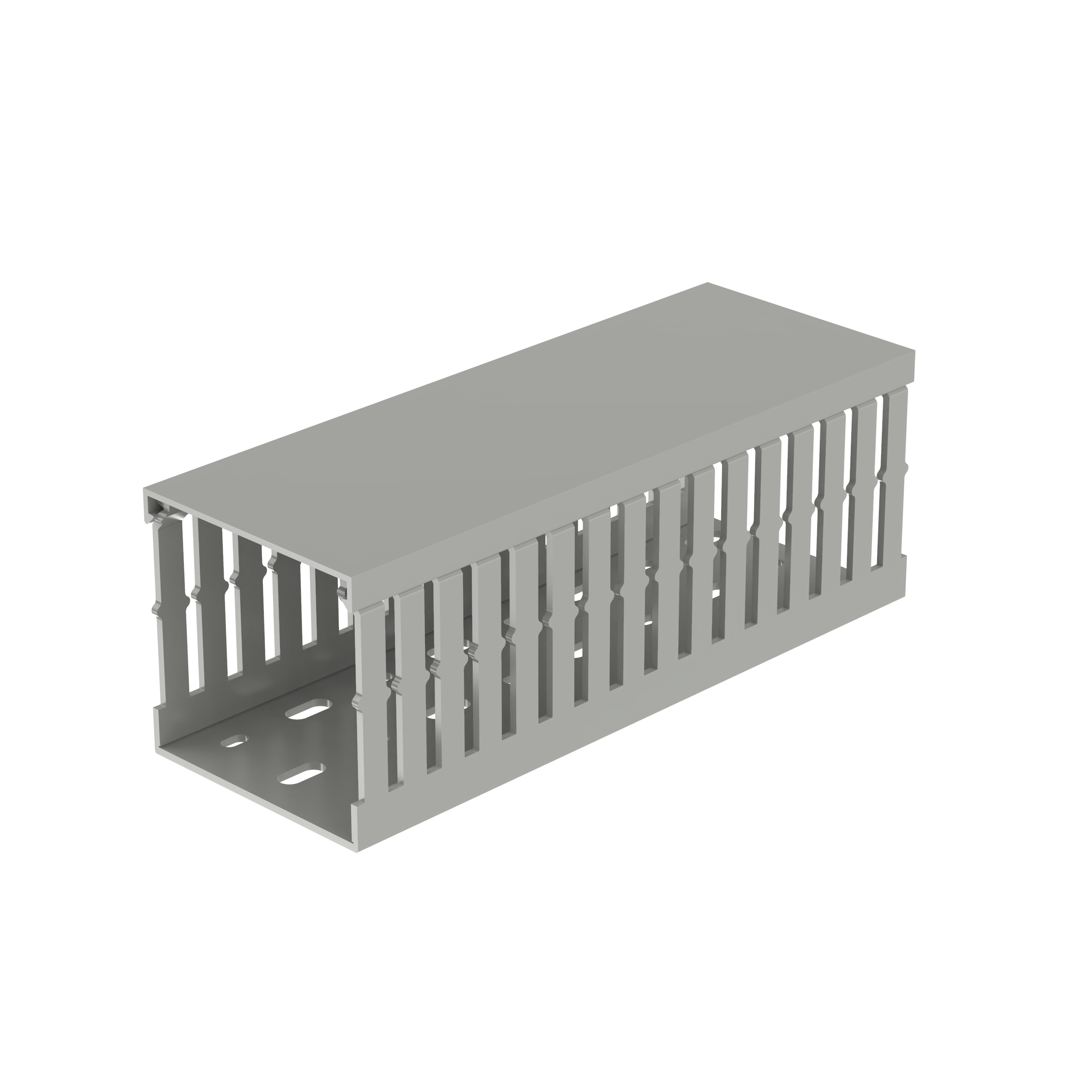 Dar Oluklu Kablo Kanalı, Gri, PVC, 74.7x48mm, 2'li Paket