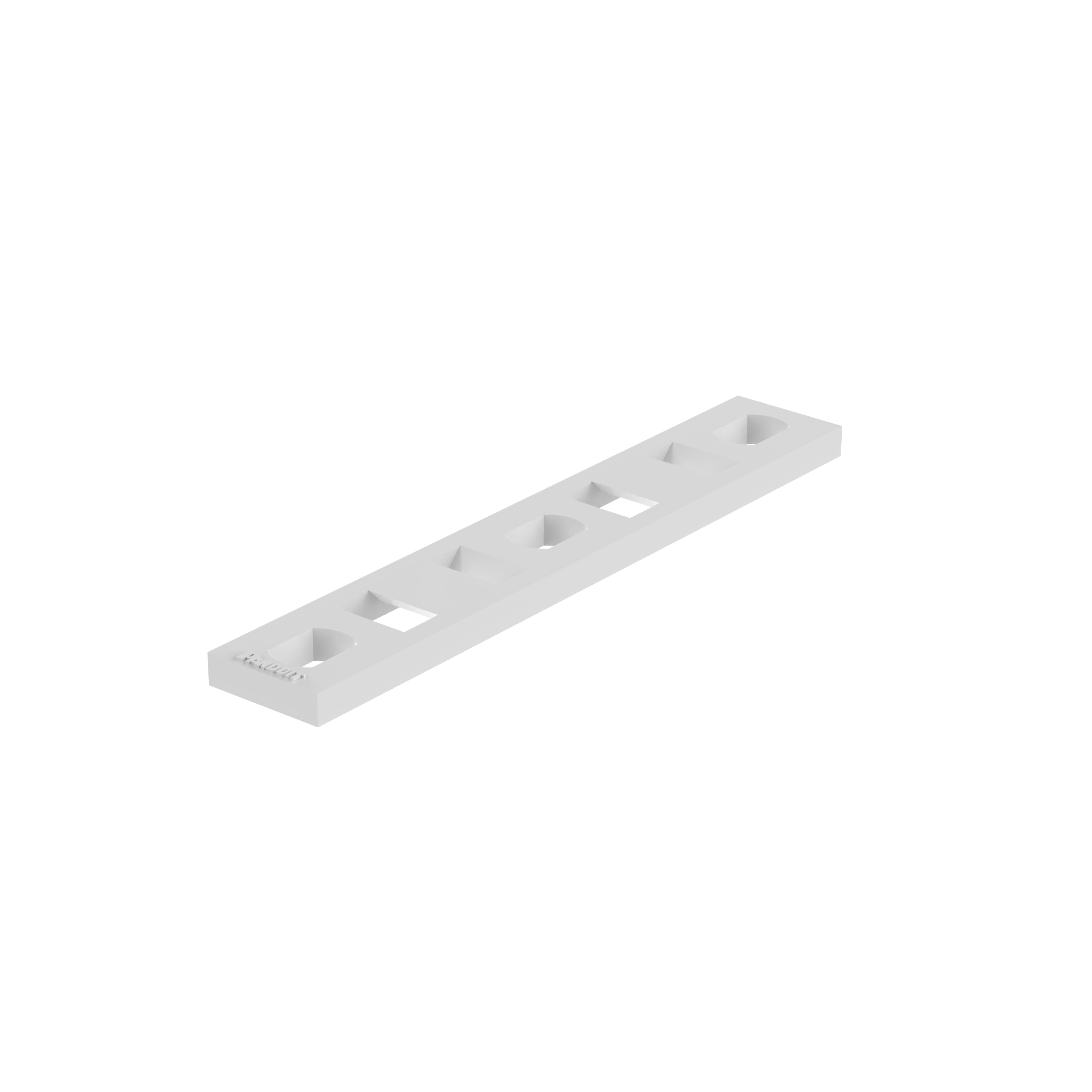 Bağ Plakası, Doğal, PA 6.6, 76.2x50.3mm, M5 Vida, 100'lü Paket