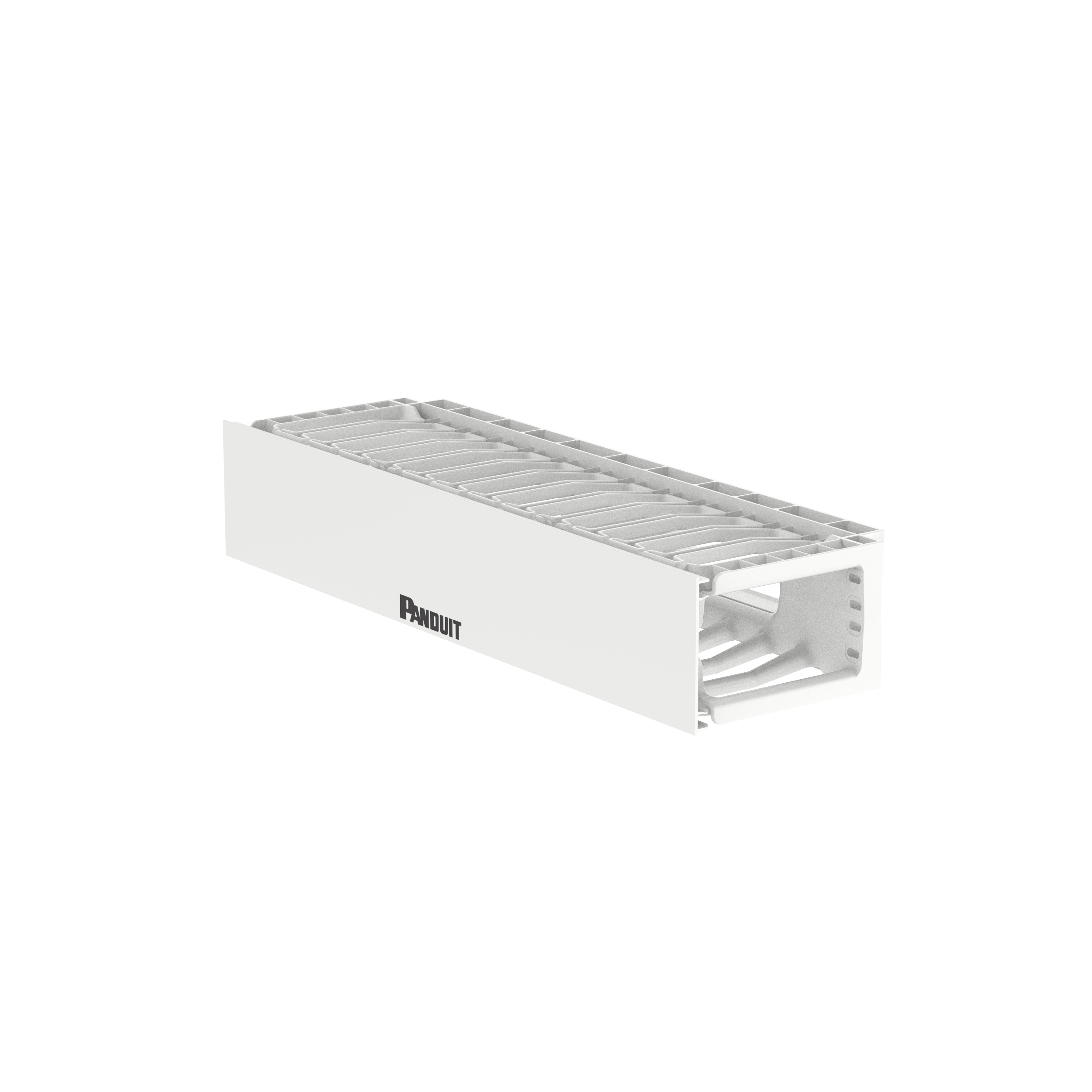 High Capacity Horizontal Single Sided Manager, 2RU, White