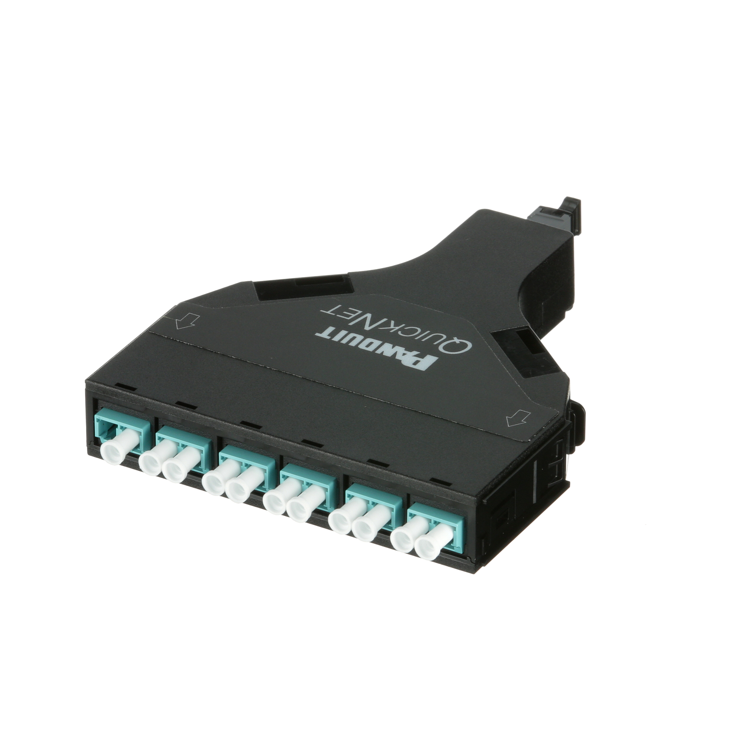 12-FIBER OM3 10 GBE SFQ Kaset Optimize Edilmiş Çift Yönlü LC'den MTP'ye Yöntem B Ucu 2
