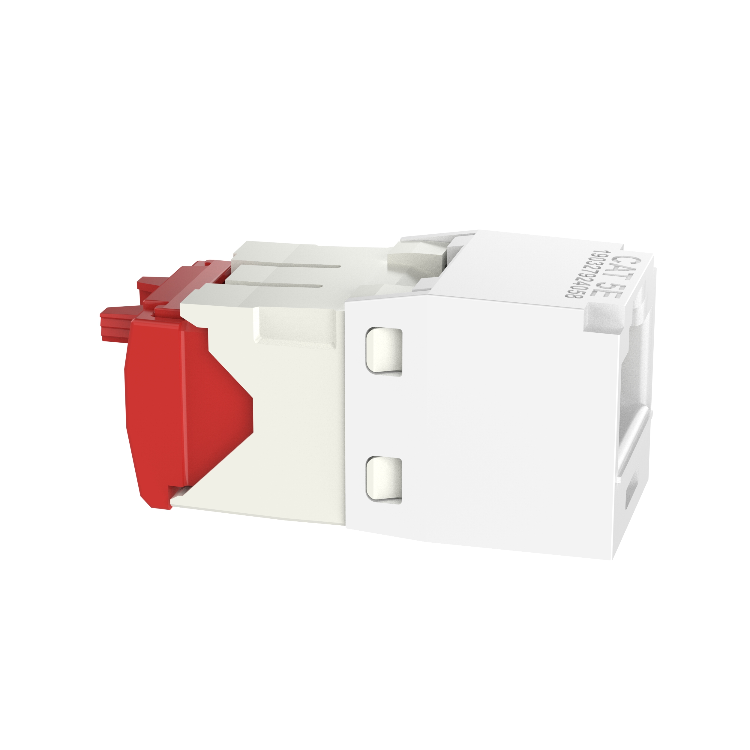 Twisted Pair (Kıvrımlı Çift) RJ45 Cat 5e Sonlandırma Jak Modülü, Beyaz