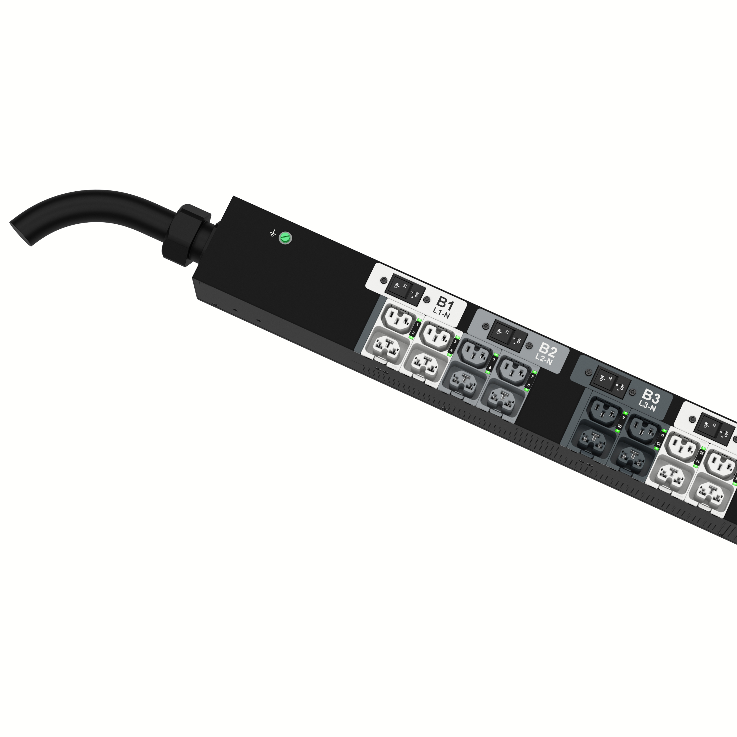 MS PDU, 415 Volt, (24)C13/C15, (24)C13/15/C19/C21