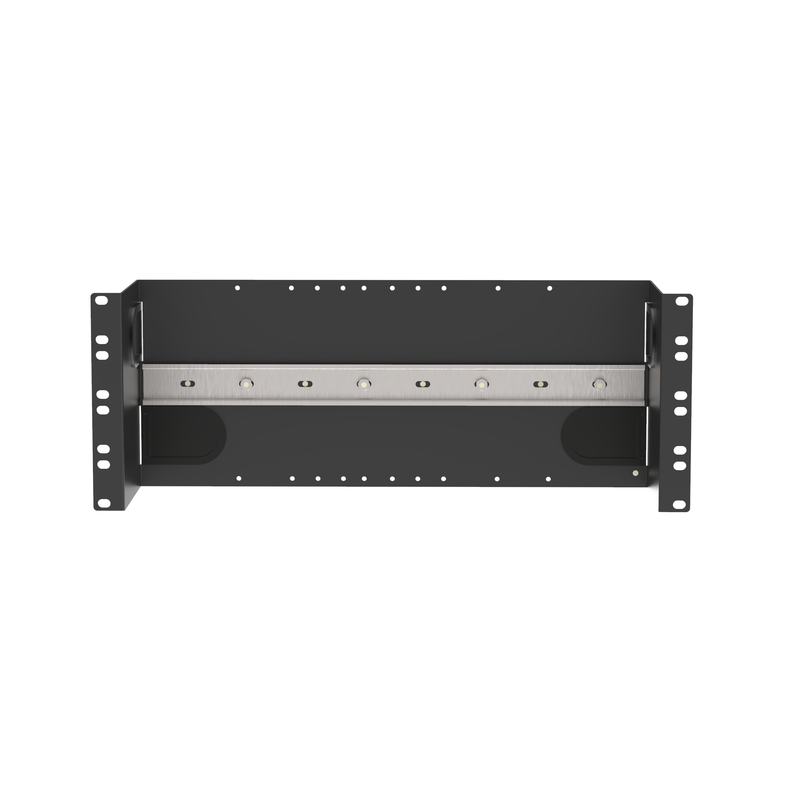 EIA 19" Montaj için, 4RU, Siyah Din Ray Aparatı