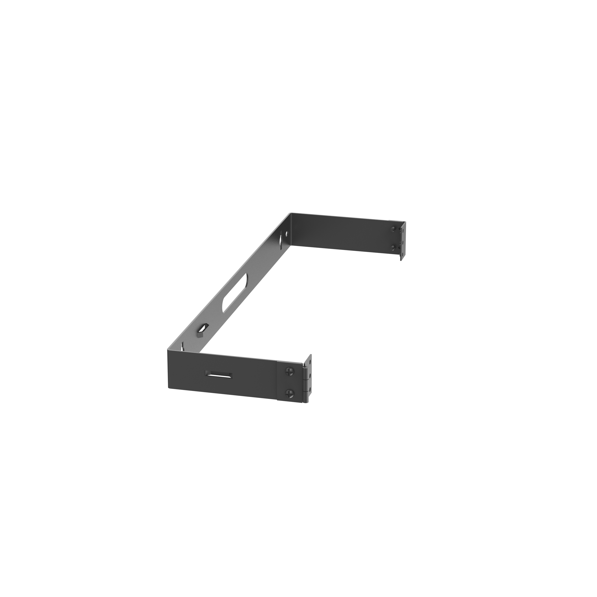 Hinged Wall Mount Bracket, 1RU, 6.26 in. Deep, Black