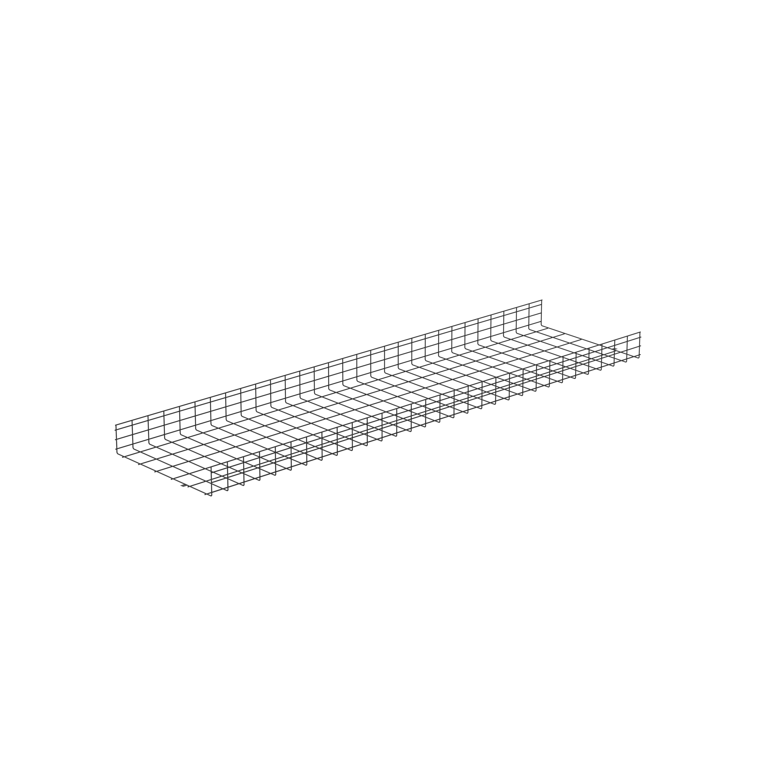 Kablo Sepeti 6" Yükseklik x 30" Genişlik, Siyah Toz Kaplamalı