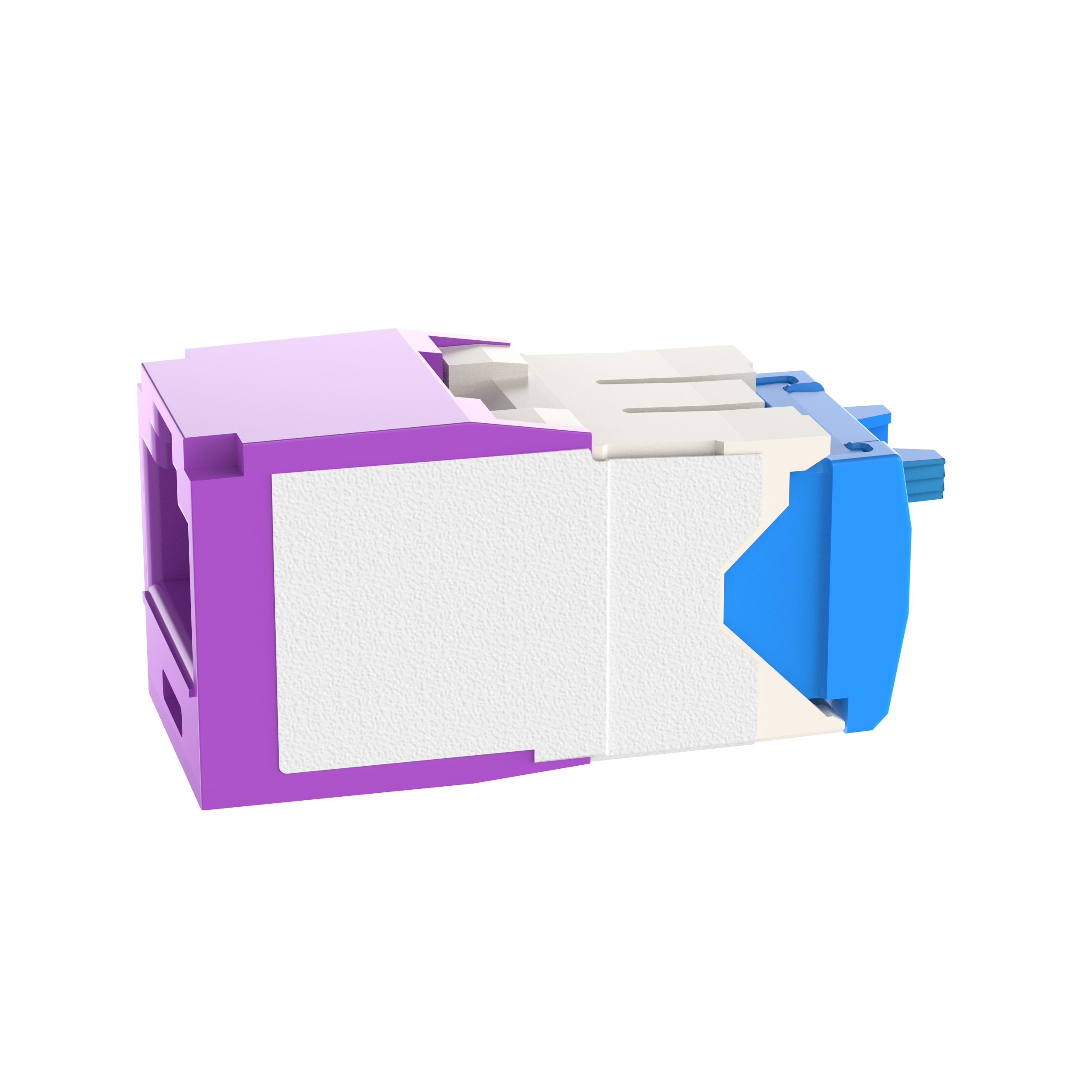 Mini-Com® UTP RJ45 Cat 6A TG Jack Module, Violet