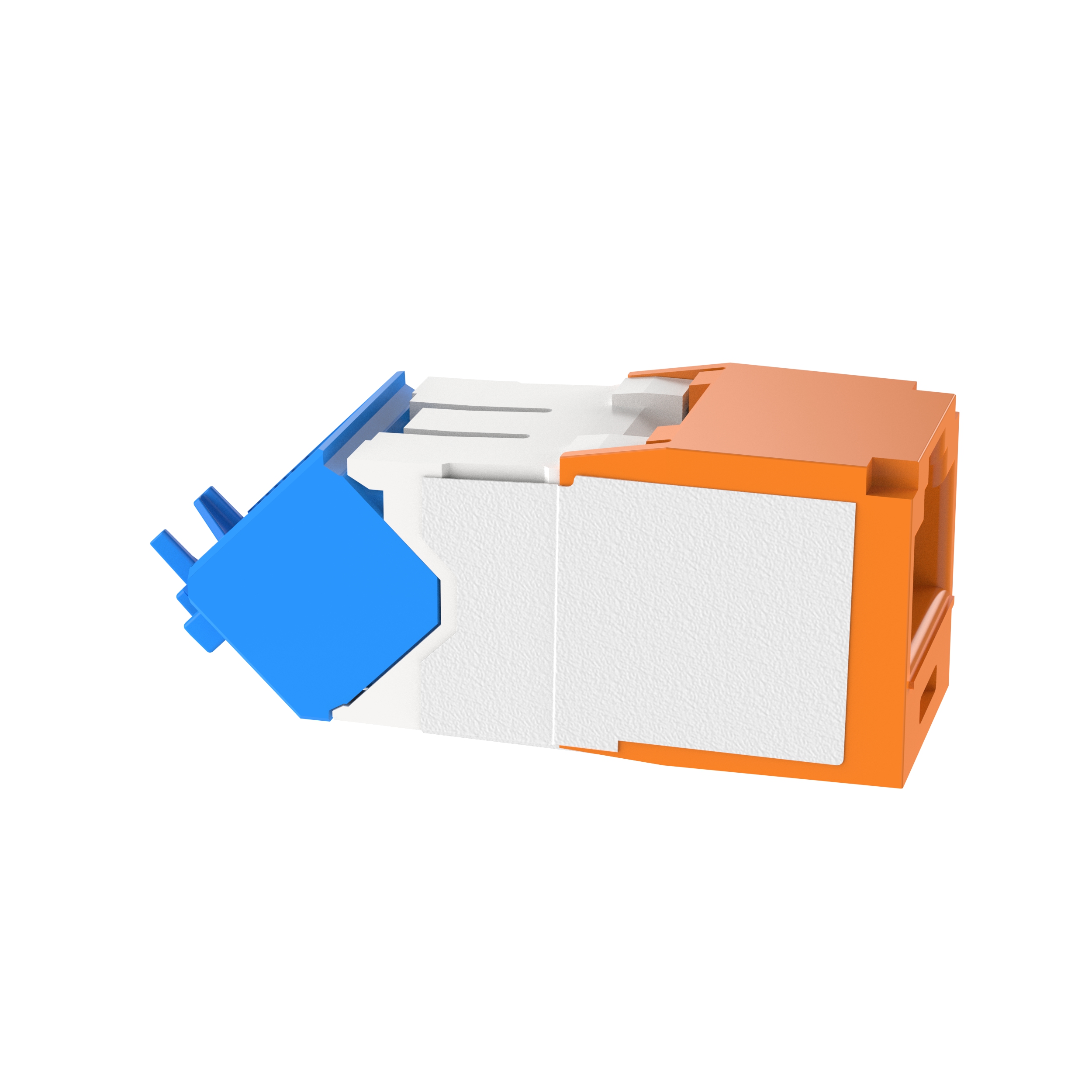 Twisted Pair RJ45 Cat 6A Yukarı/Aşağı TG Jak Modülü, Turuncu