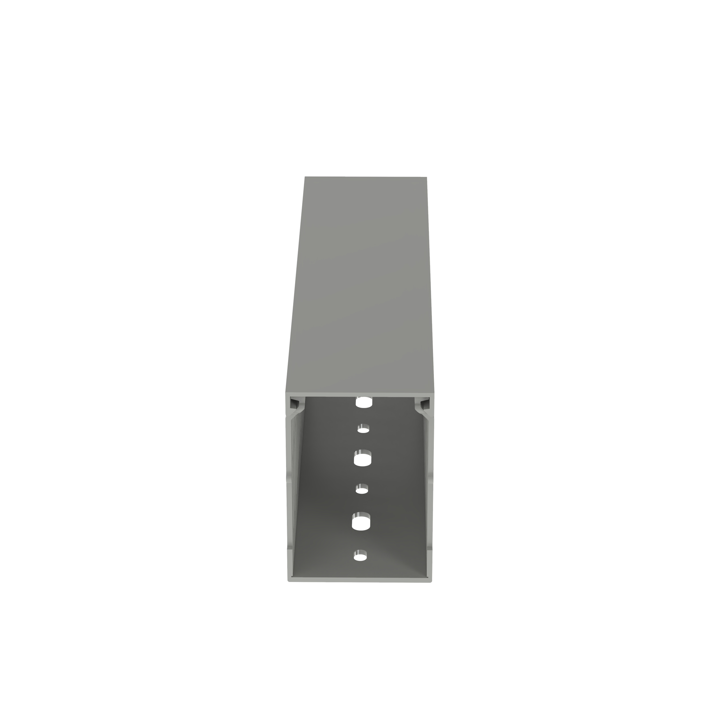 Dar Oluklu Kablo Kanalı, Gri, PVC, 49.5x72.4mm, 2'li Paket