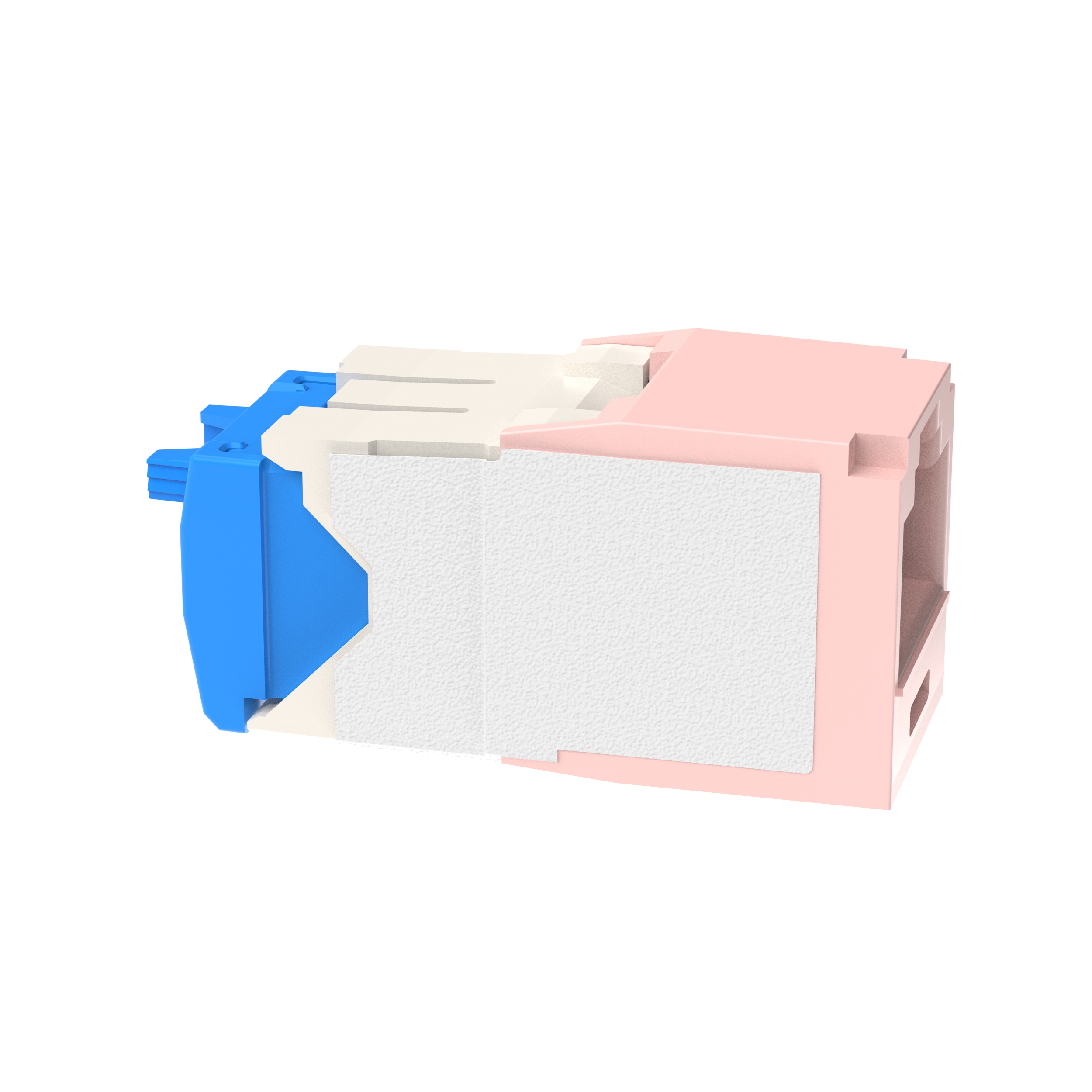 Twisted Pair (Kıvrımlı Çift) RJ45 Cat 6A Sonlandırma Jak Modülü, Pembe