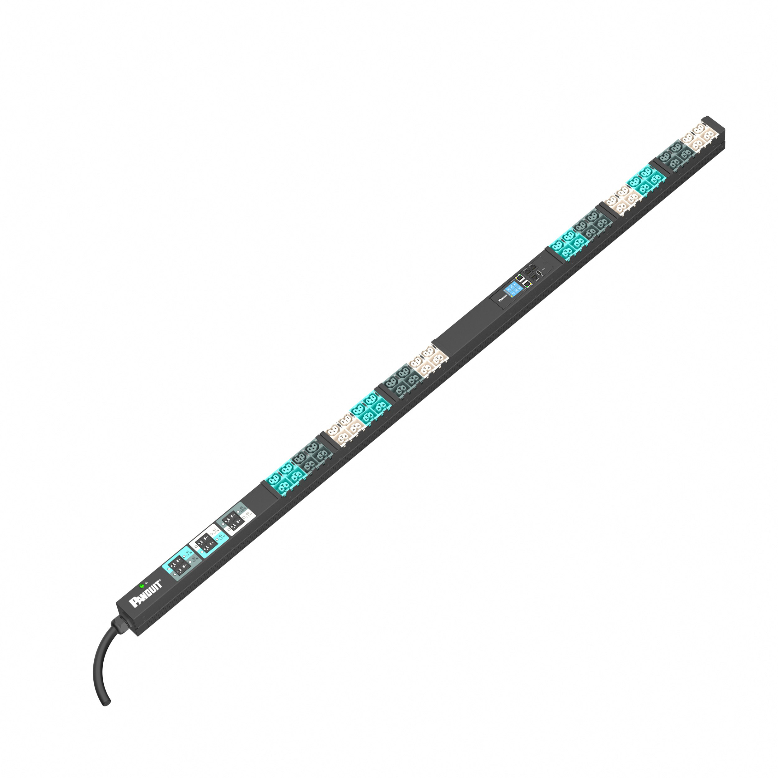 EL2P MI Güç Dağıtım Birimi, 32/30 AMP, (24)C13/C15, (24)C13/C15/C19/C21, IEC 60309 3P+N+E 6h 32A/30A (IP44), SİYAH