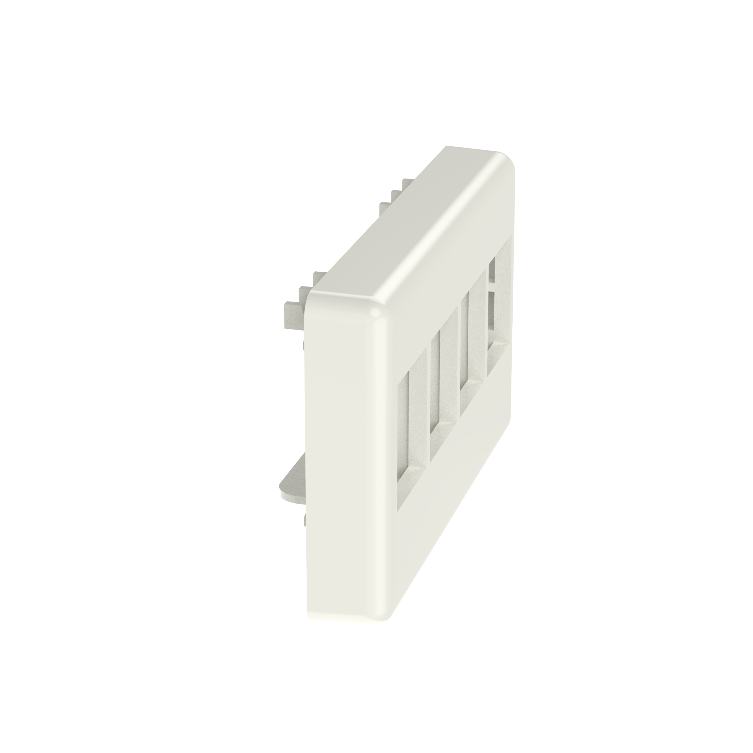 Keystone Furniture Faceplate, 4-Port, International White