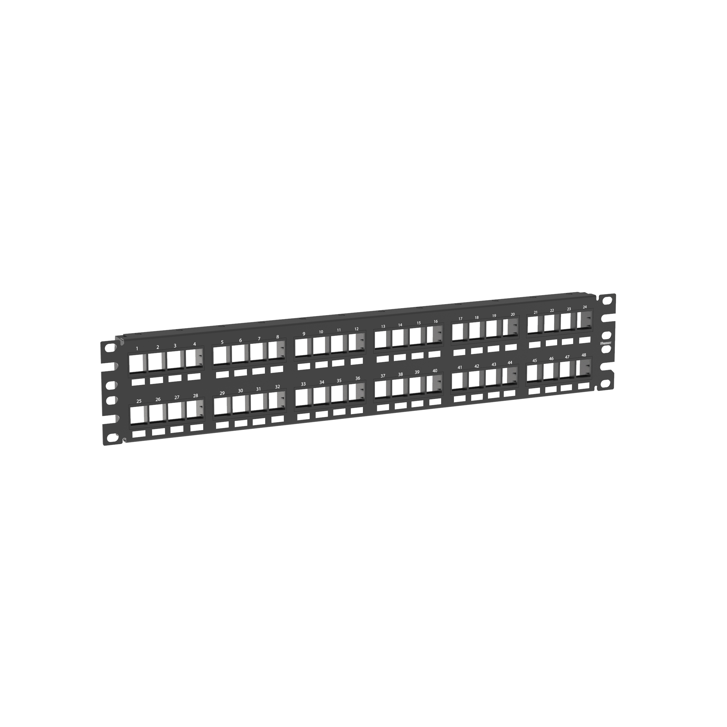 NetKey® Çıkış Paneli, 48 Port, 2 RU, BL