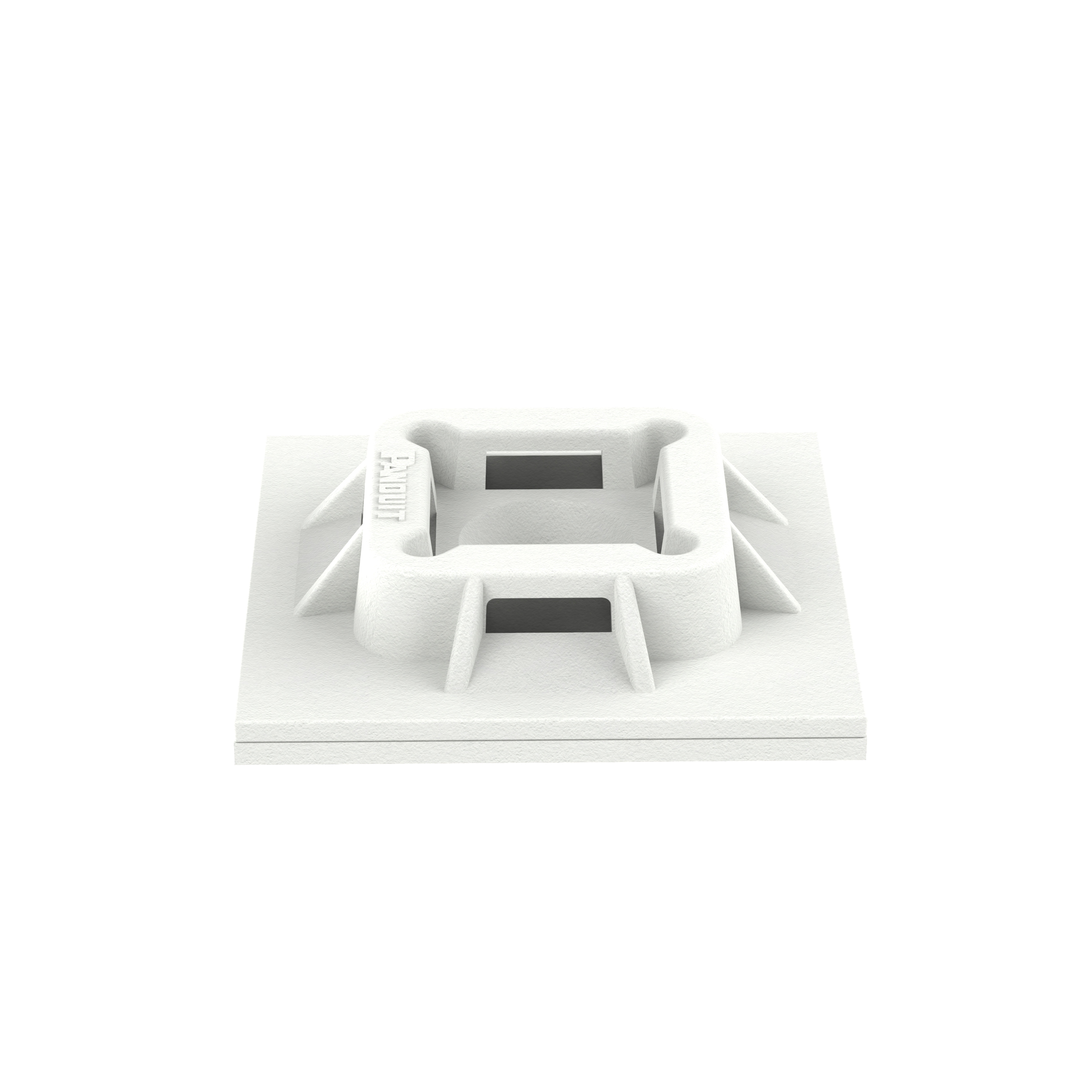 Kablo Bağı Montajı, Beyaz, PA 6.6, Akrilik Yapışkanlı, 25.4x25.4mm, 100'lü Paket