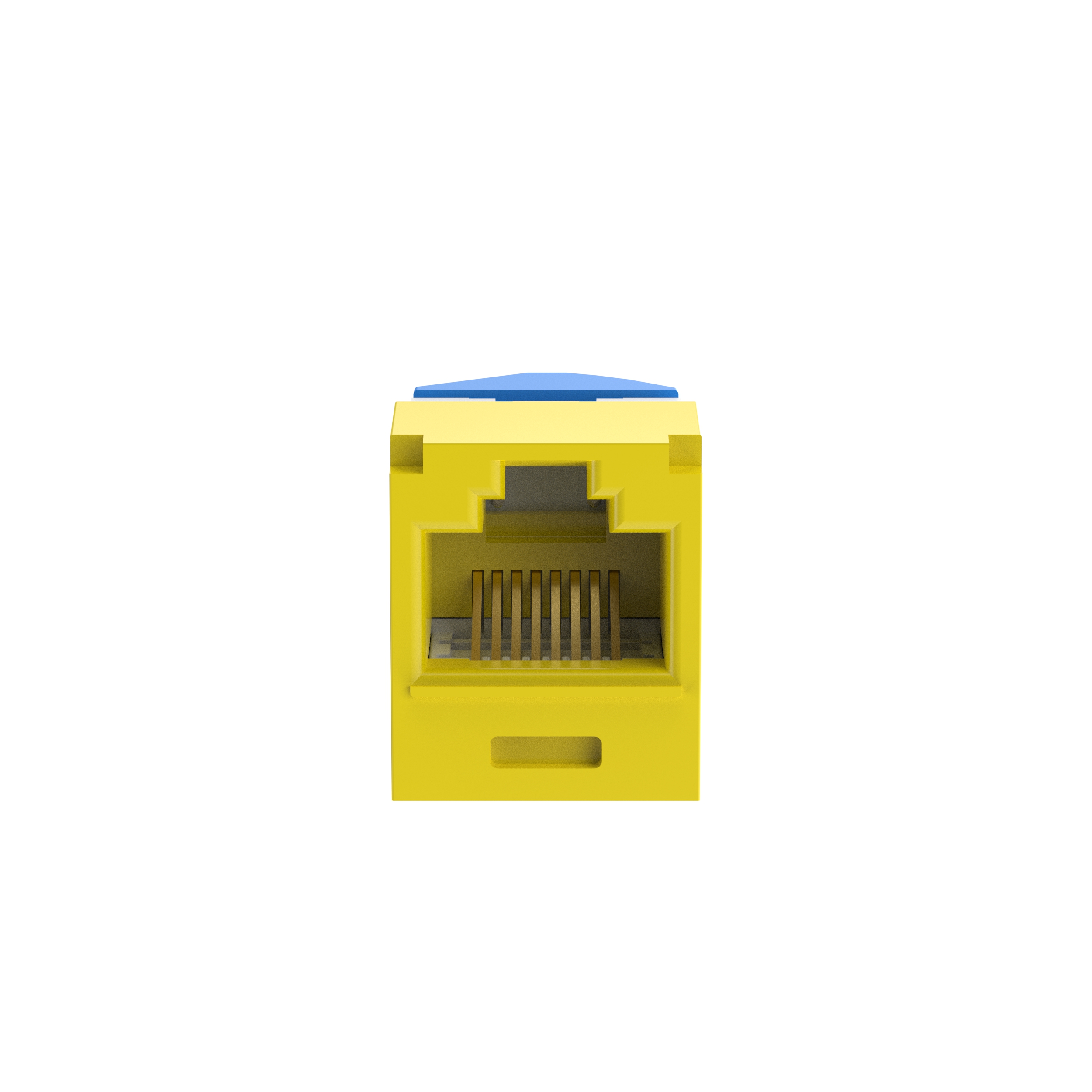 Twisted Pair RJ45 Cat 6A Sol/Sağ Çevirme Jack Modülü, Sarı