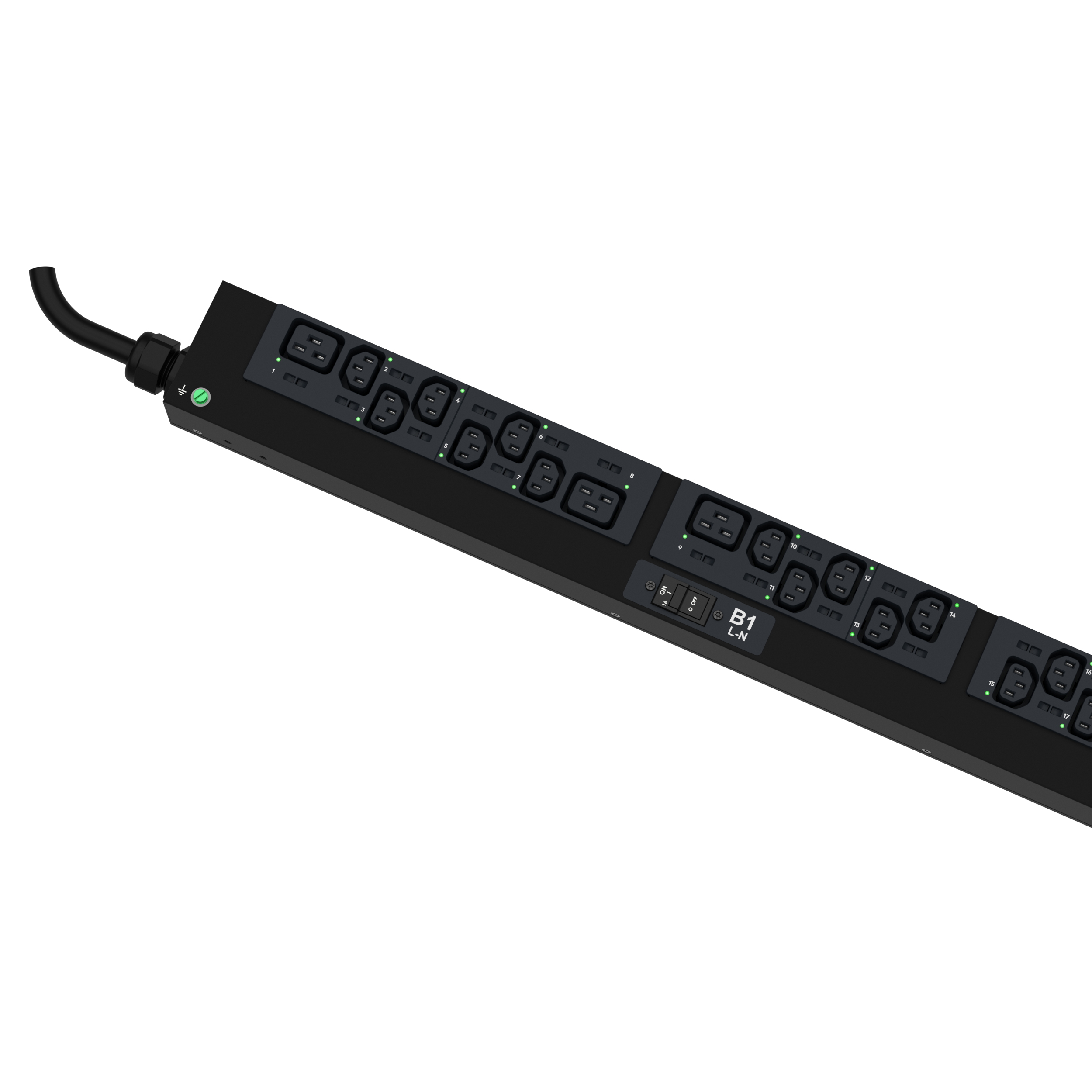 G6 MS PDU, 32AMP, (38)C13, (6)C19, IEC 60309 2P+E 6 saat