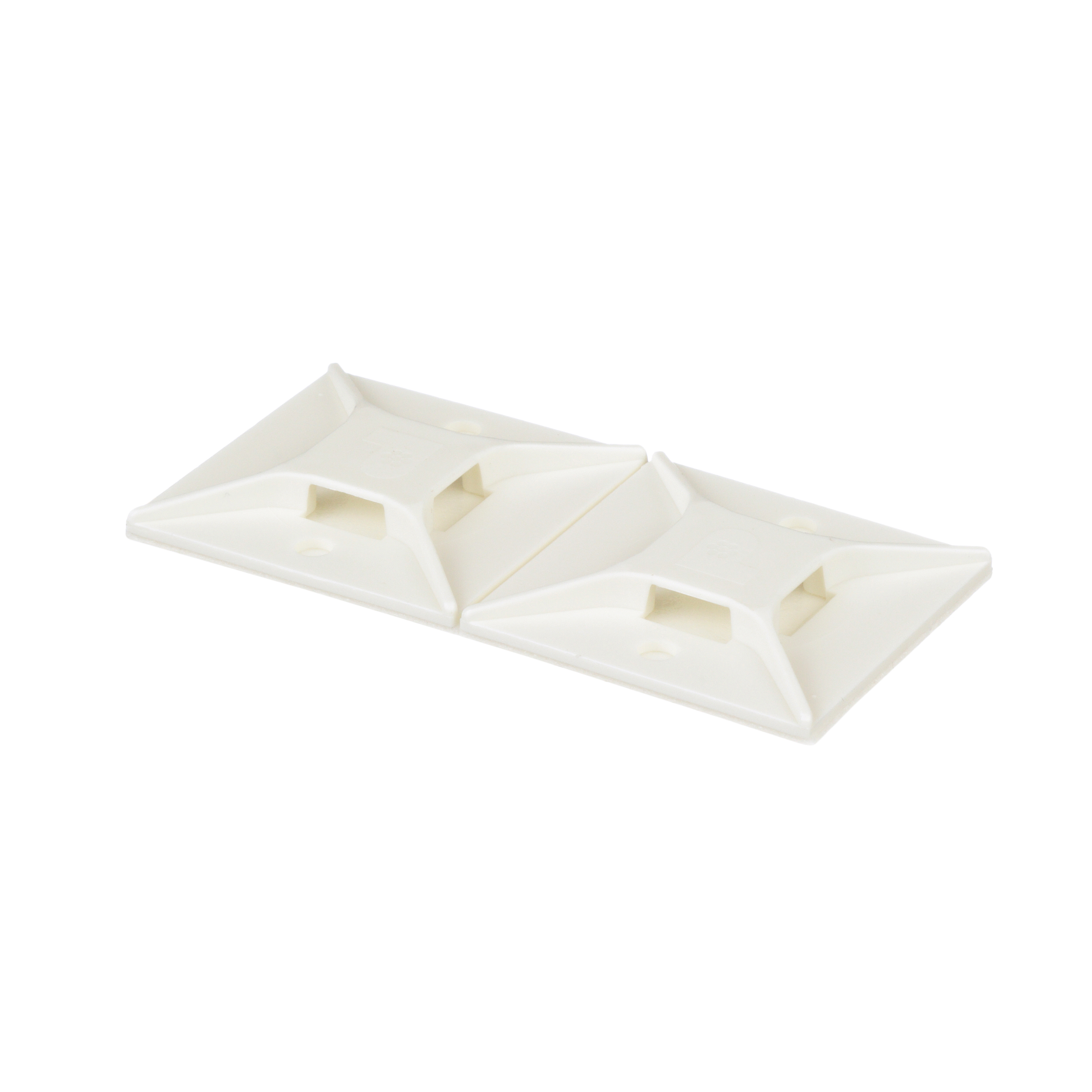 Kablo Bağı Montaj, Yüksek Sıcaklığa Dayanıklı, Yapışkanlı, 1.5"x1.5" (38.1mm x 38.1mm), Beyaz, 50'li Paket