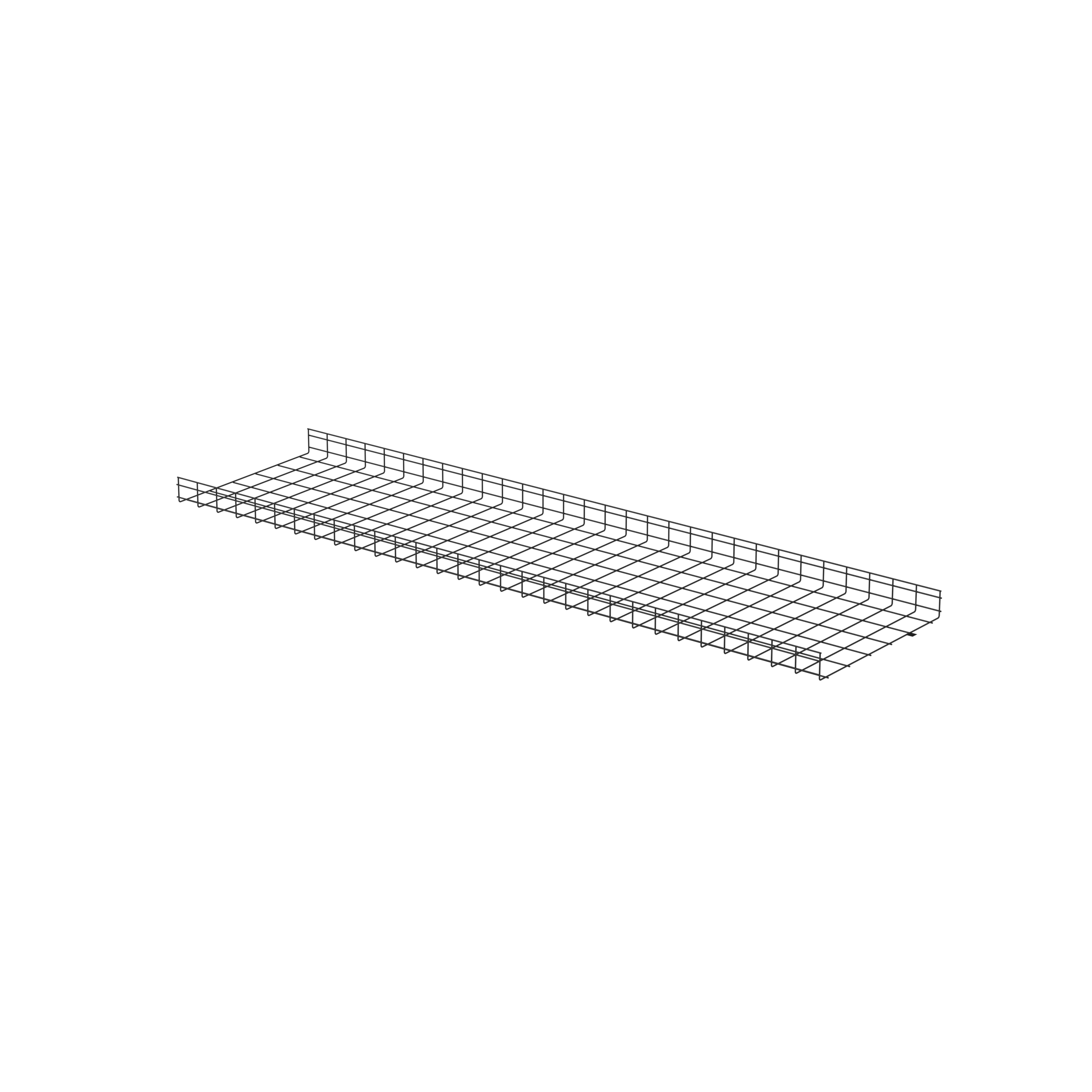 Kablo Sepeti 4" Yükseklik x 30" Genişlik, Siyah Toz Kaplı
