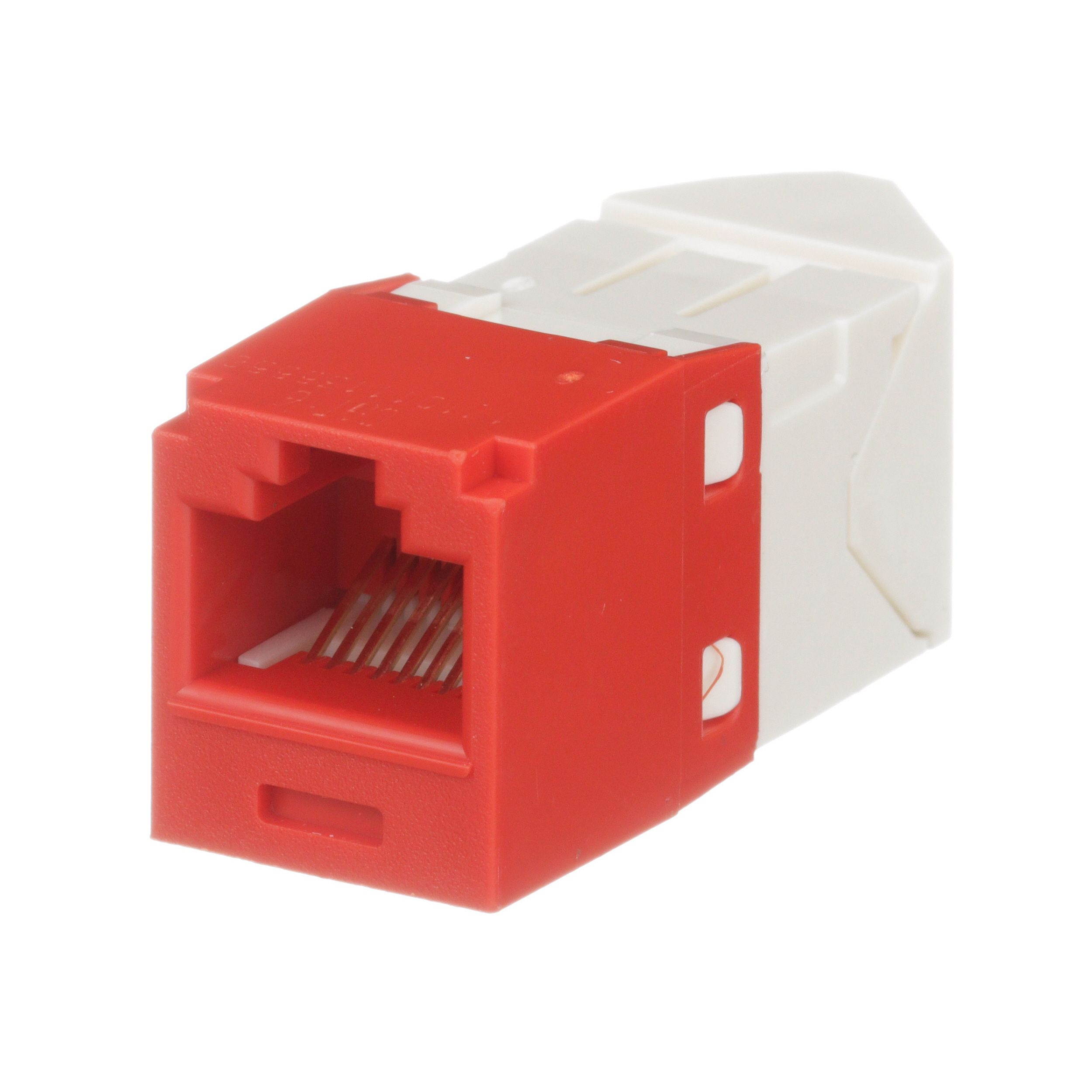 UTP RJ45 Cat 6 Left/Right TG Jack Module, Red