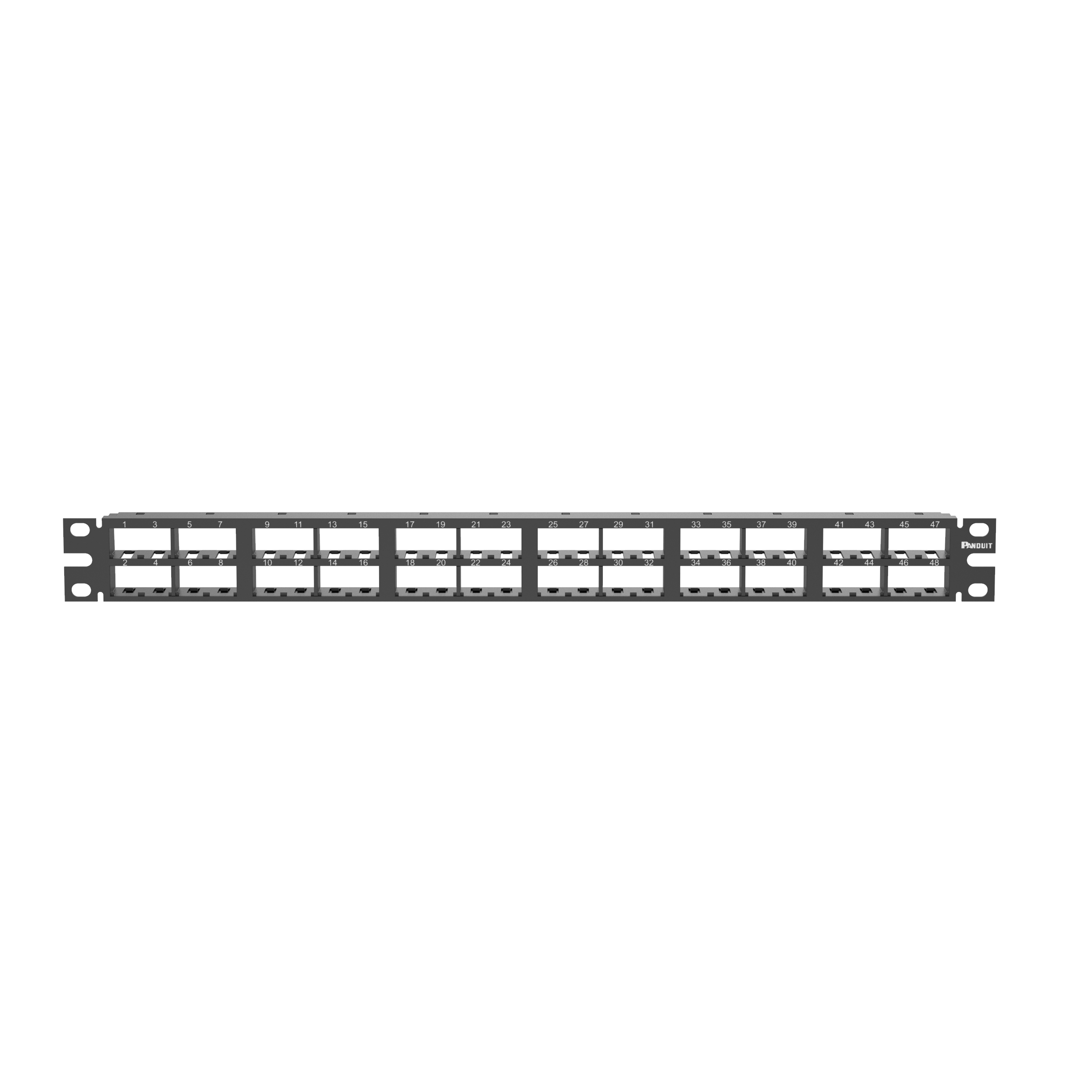 Mini-Com® Yama Paneli, VN 48 Port, 1 RU, BL
